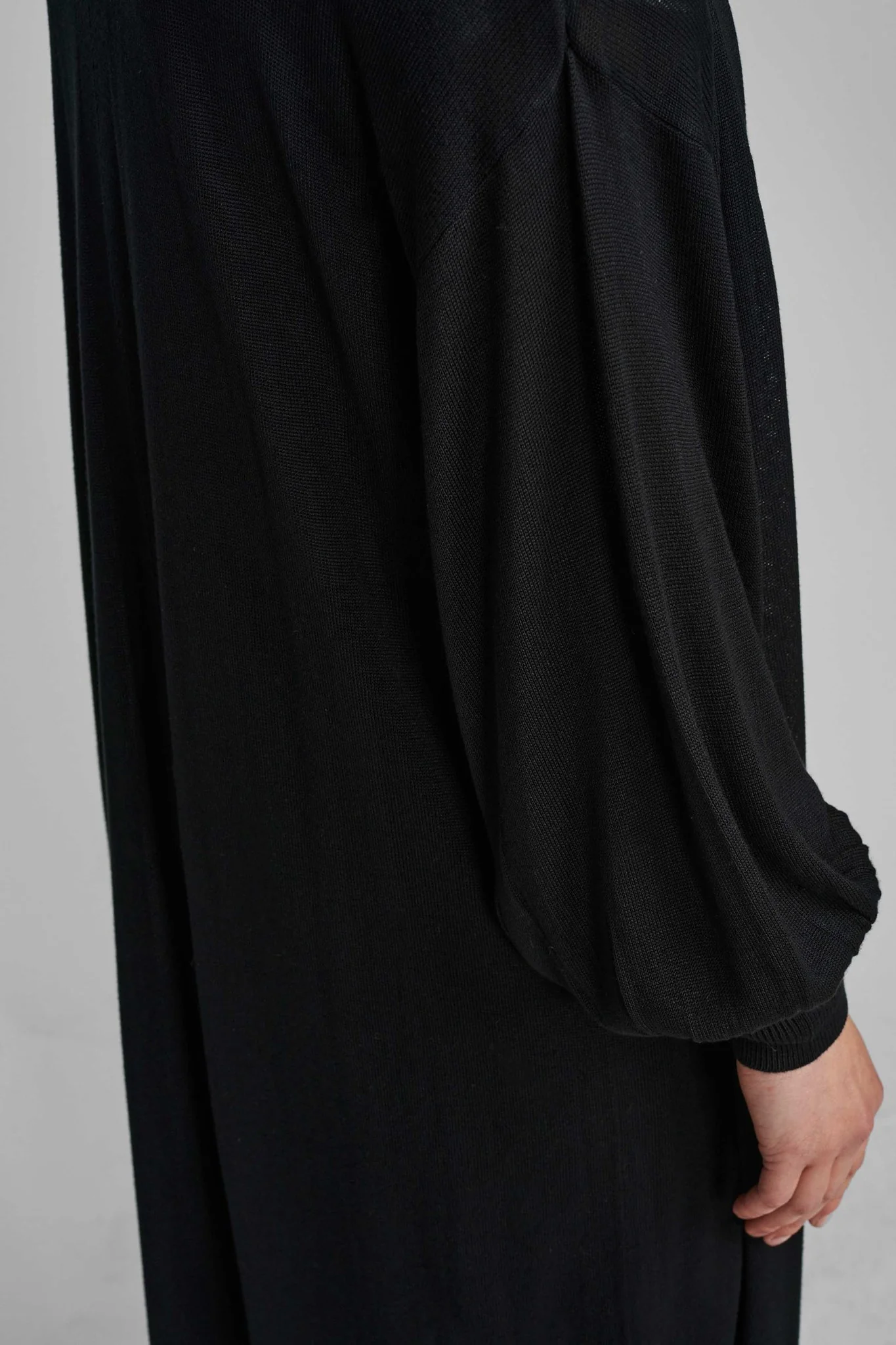 NUBIA LONG CARDIGAN - NOOS - Caviar - Image 5