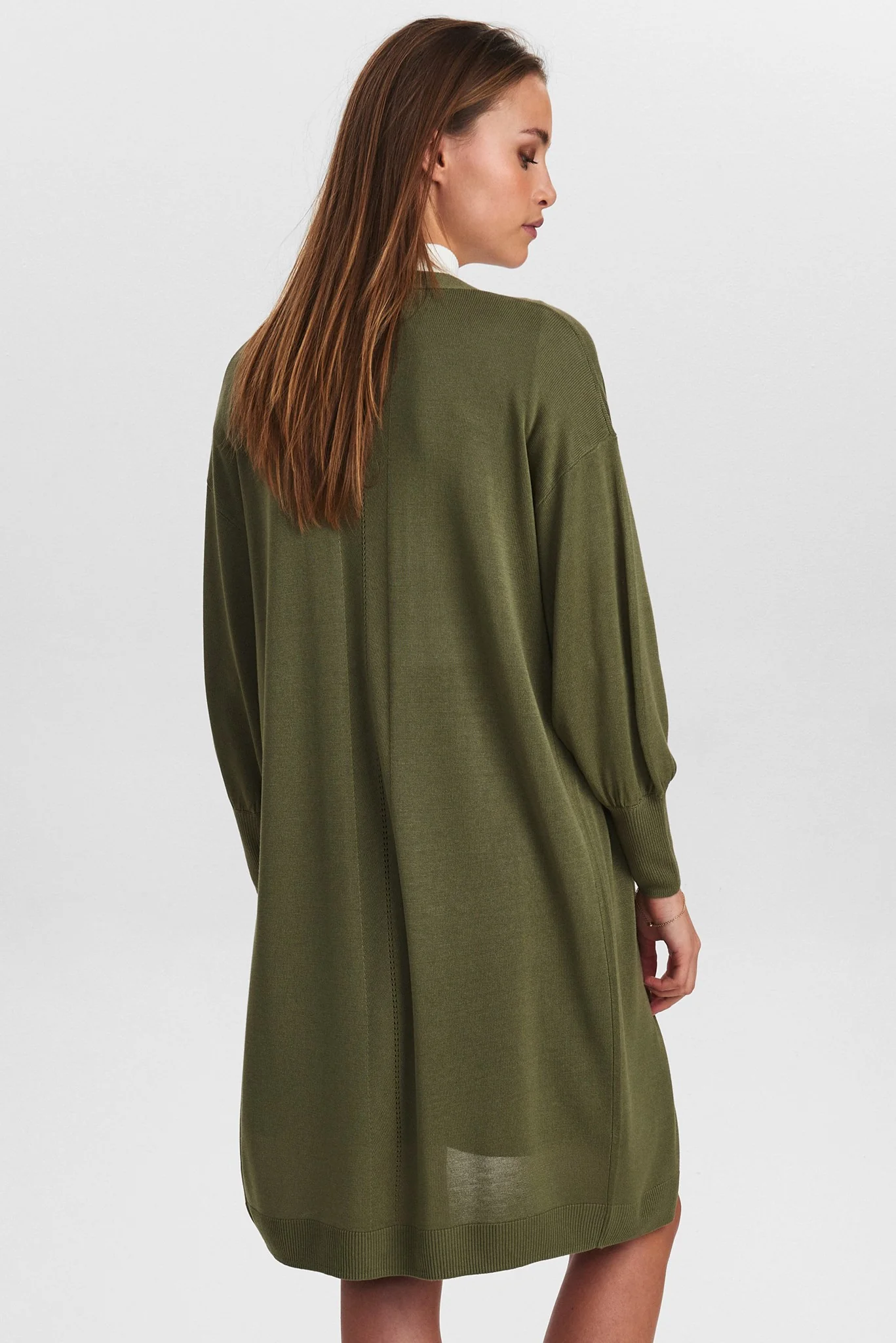 NUBIA LONG CARDIGAN - NOOS - Deep Lichen Green - Image 2