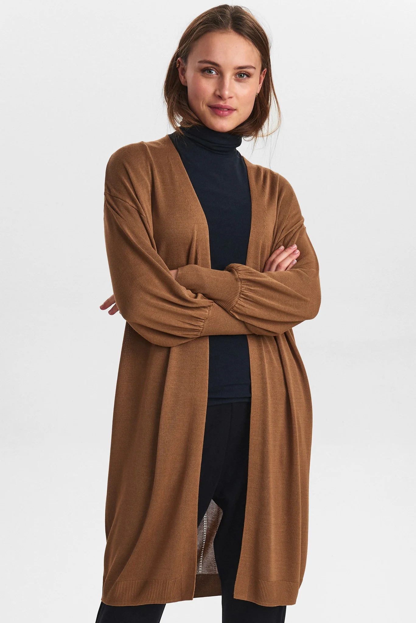 NUBIA LONG CARDIGAN - NOOS - Otter