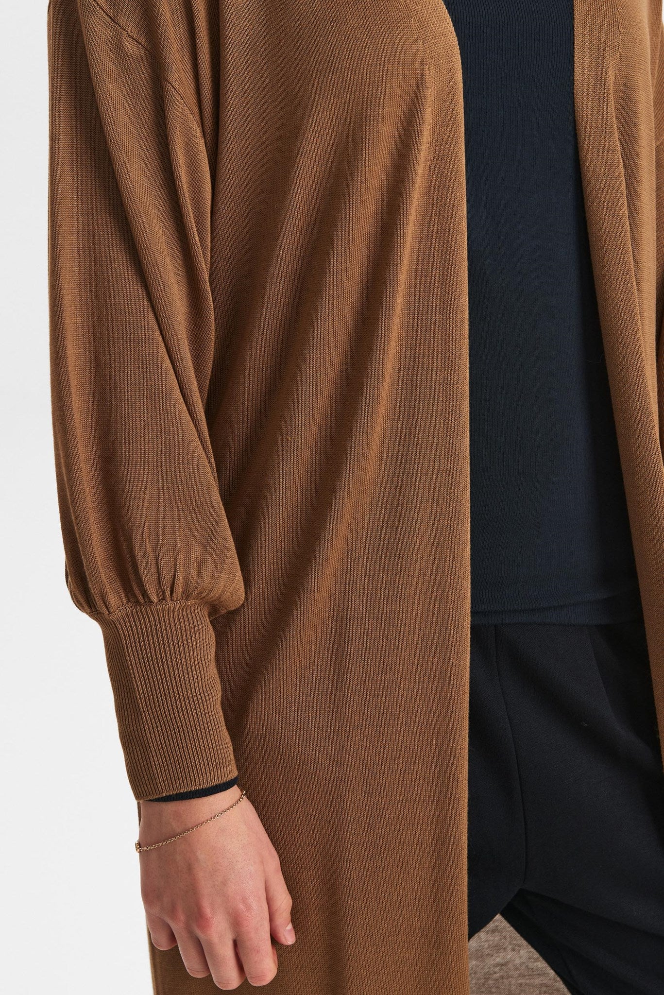 NUBIA LONG CARDIGAN - NOOS - Otter - Image 4