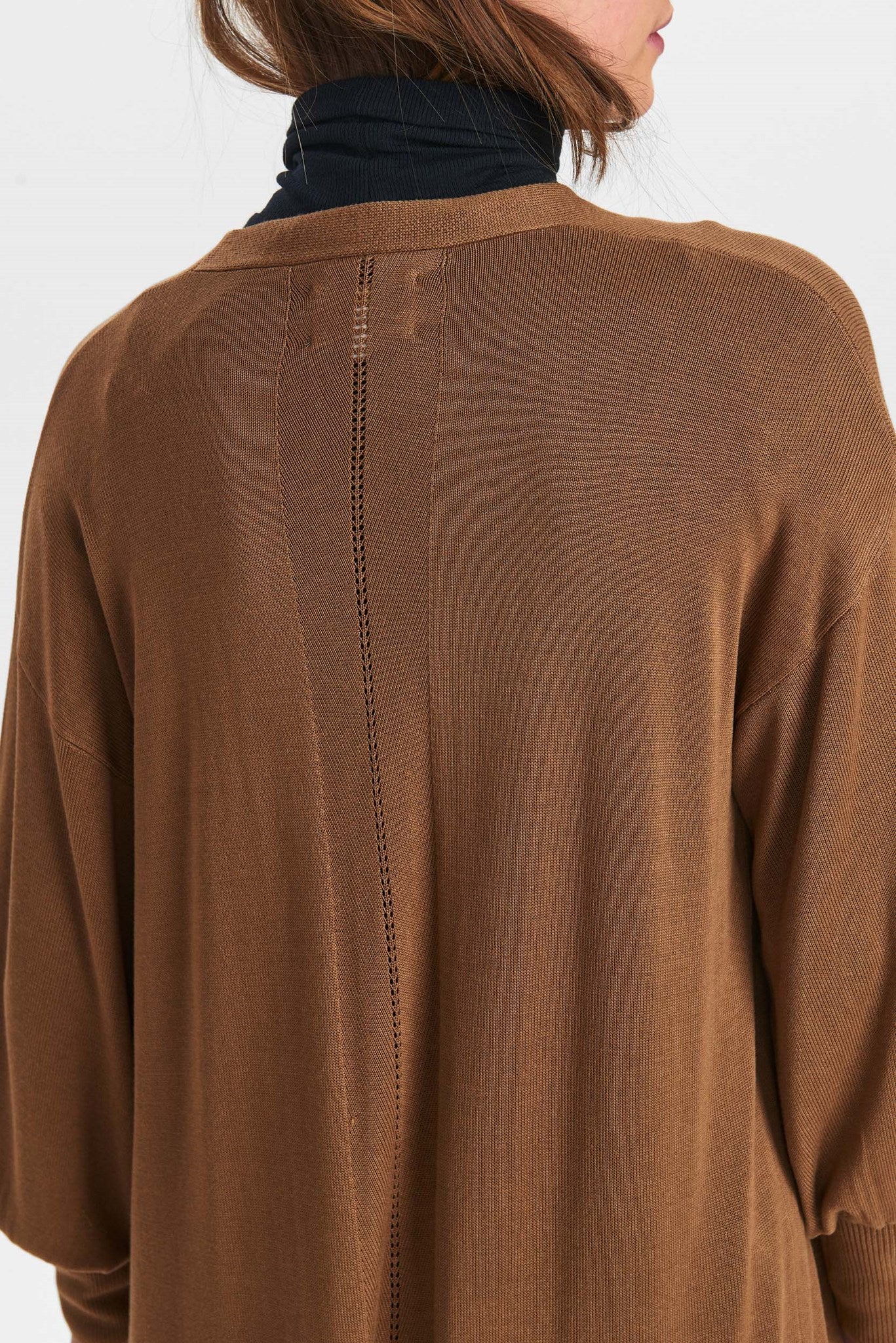 NUBIA LONG CARDIGAN - NOOS - Otter - Image 5