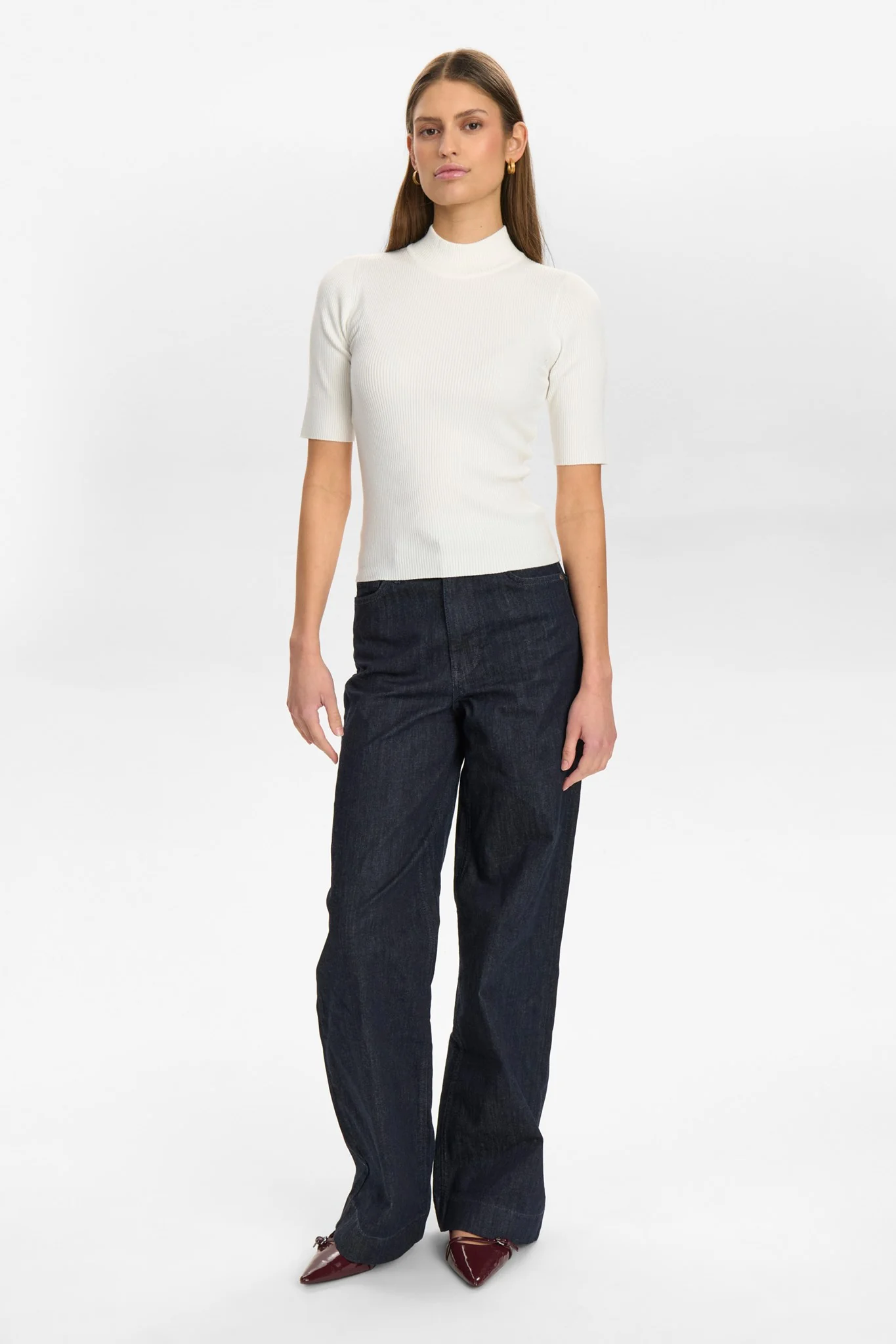 NUBIA SS PULLOVER CROPPED - Cloud Dancer - Image 3