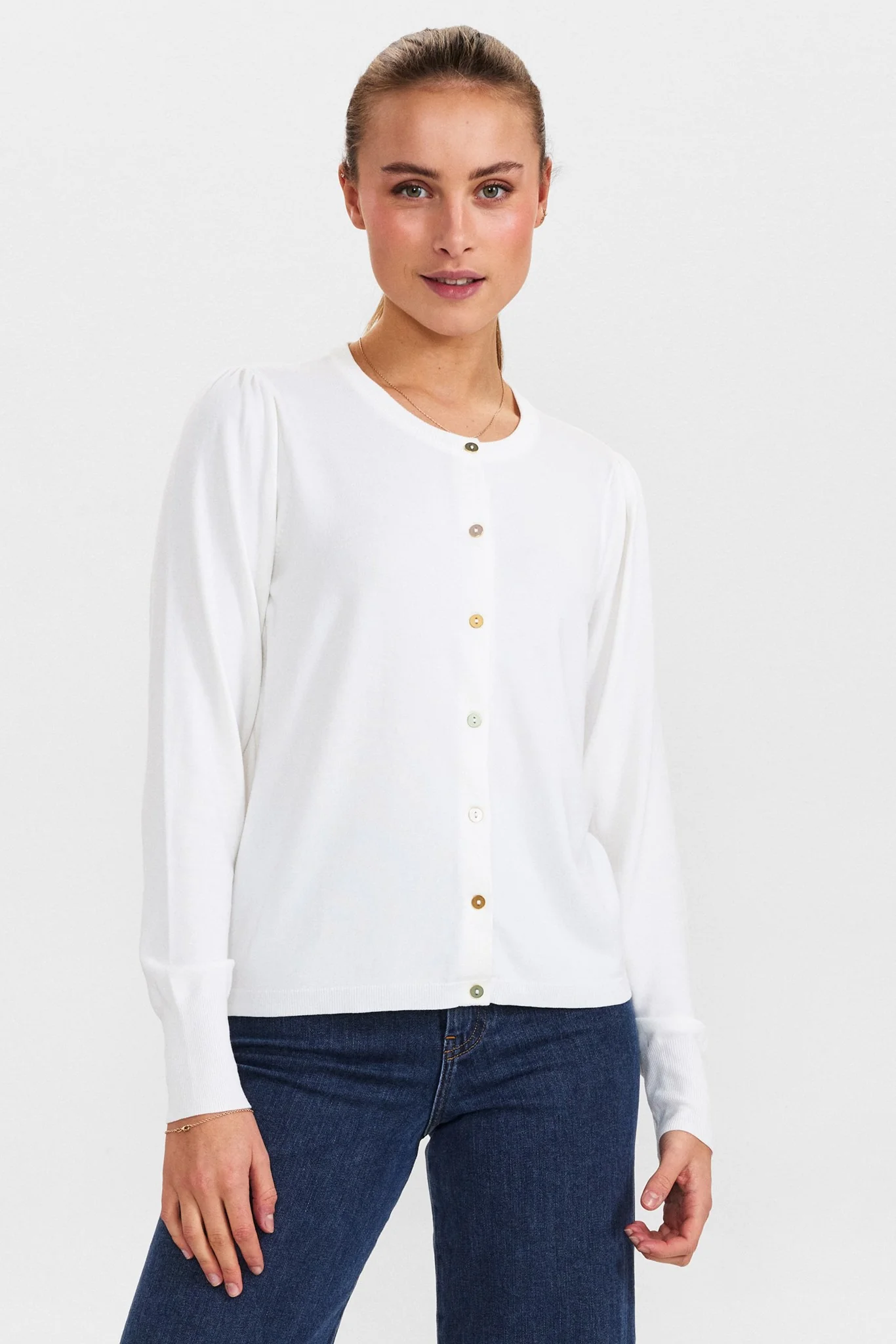 NUBIACIA CARDIGAN - NOOS - Cloud Dancer