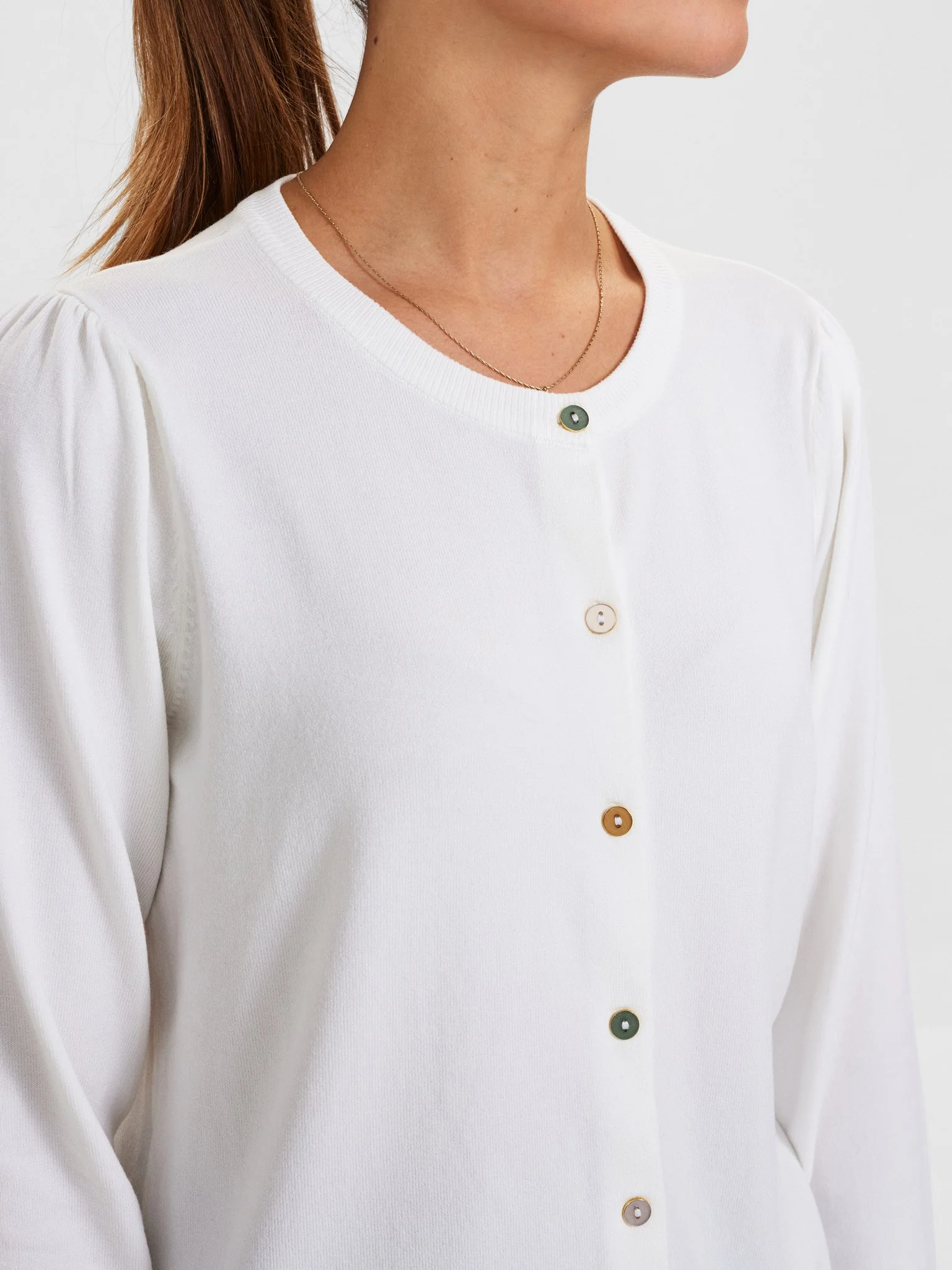NUBIACIA CARDIGAN - NOOS - Cloud Dancer - Image 4