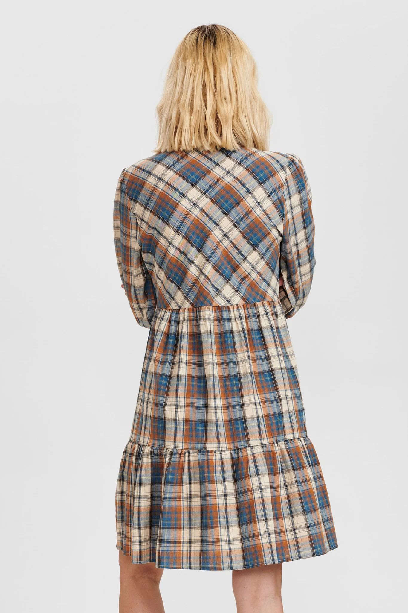 NUBIAS CHECK DRESS  - Airy Blue - Image 2
