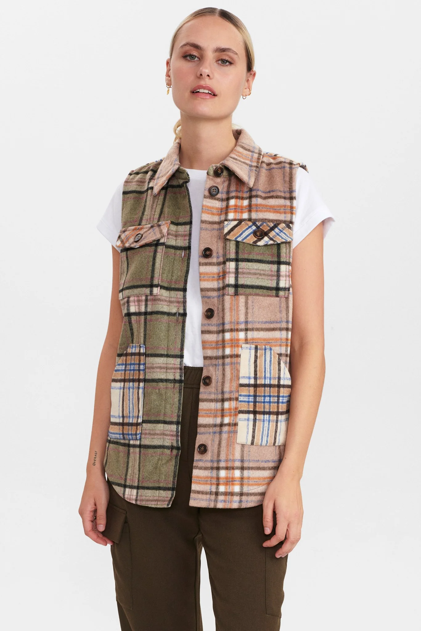 NUBINA WAISTCOAT - Grape leaf