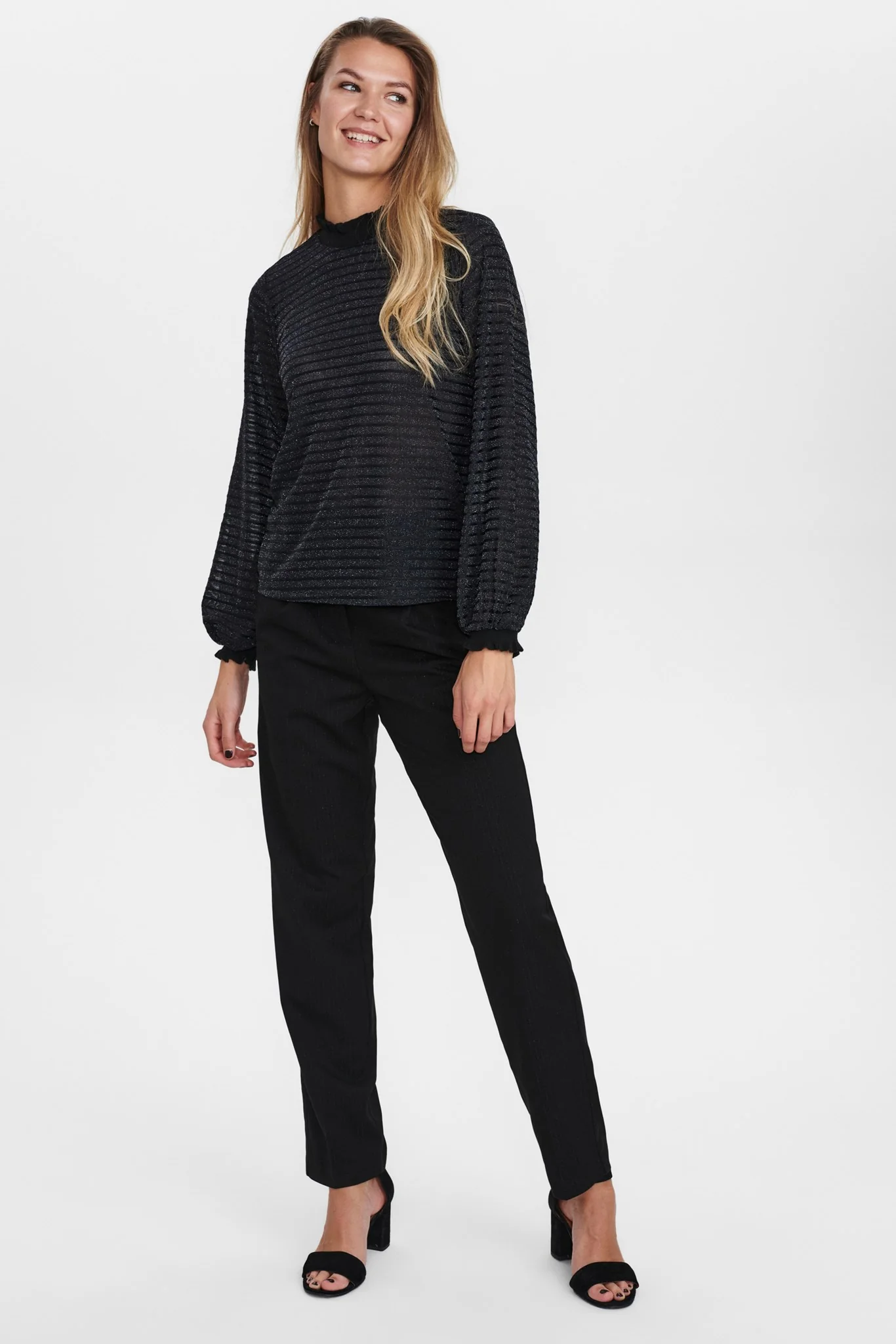 NUBINNIE BLOUSE - Caviar - Image 3