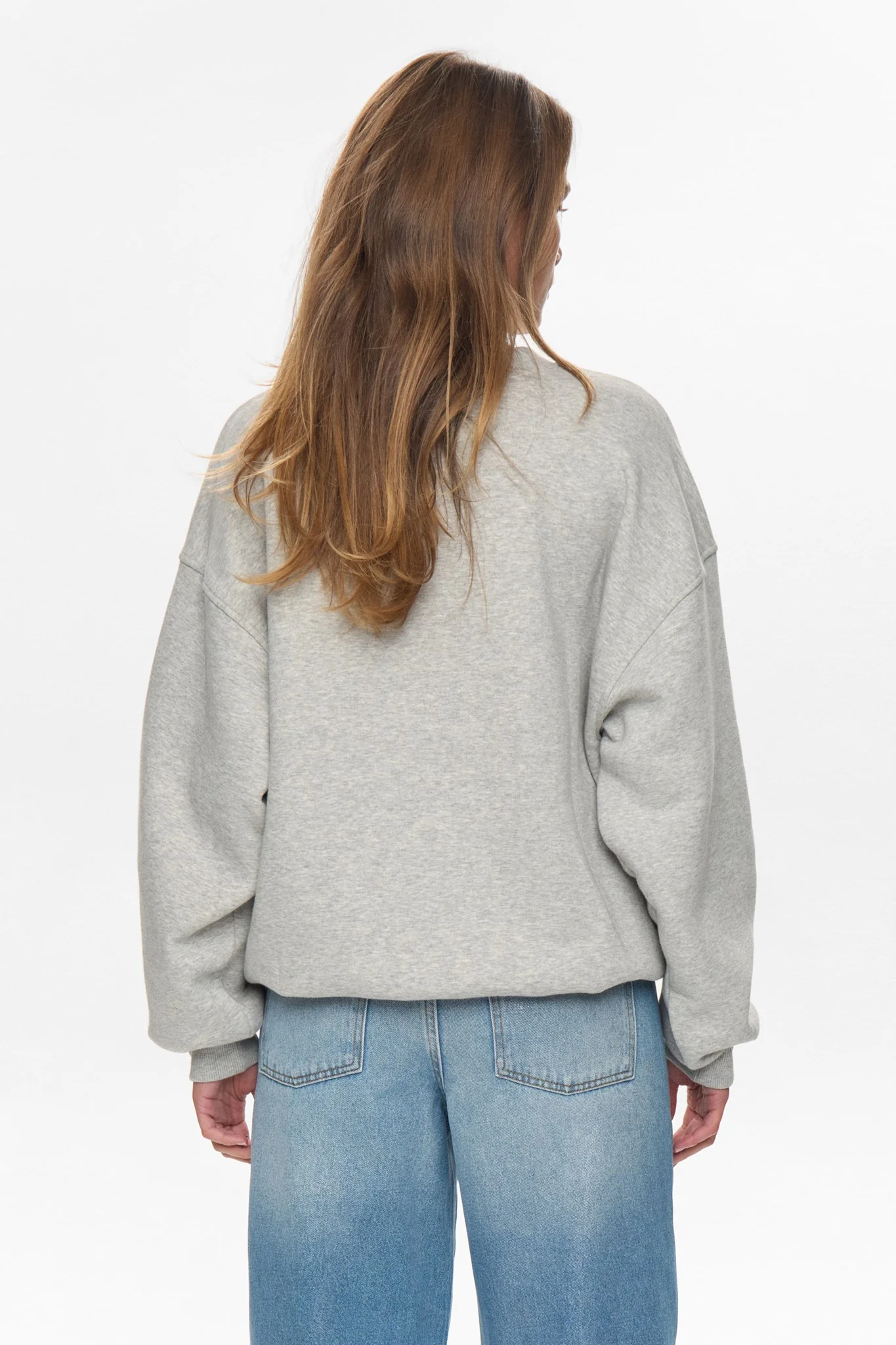 NUBISSA OVERSIZE SWEAT - Light grey mel - Image 2