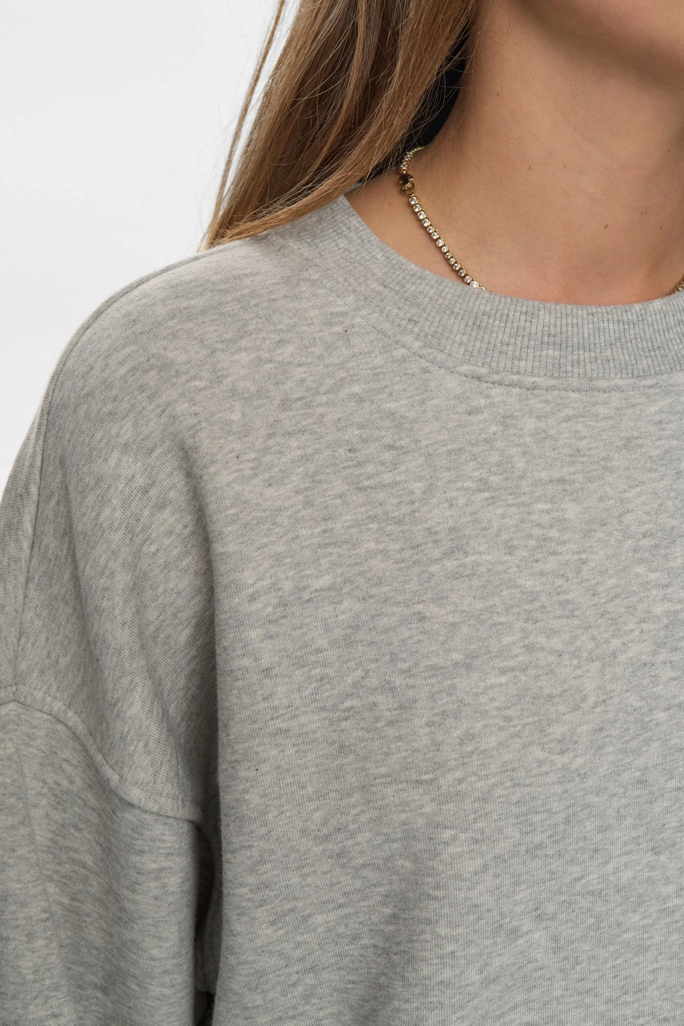 NUBISSA OVERSIZE SWEAT - Light grey mel - Image 4