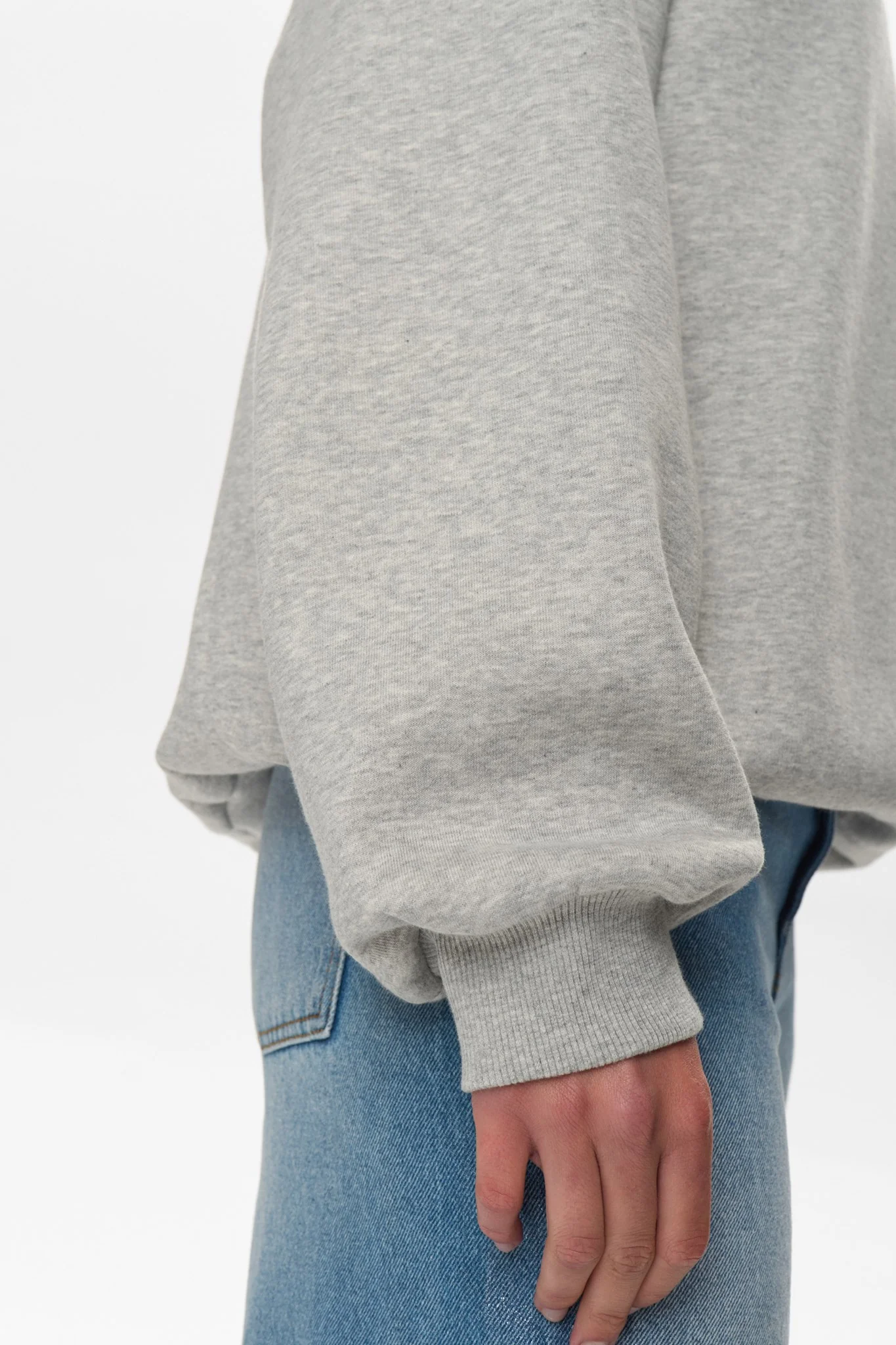 NUBISSA OVERSIZE SWEAT - Light grey mel - Image 5