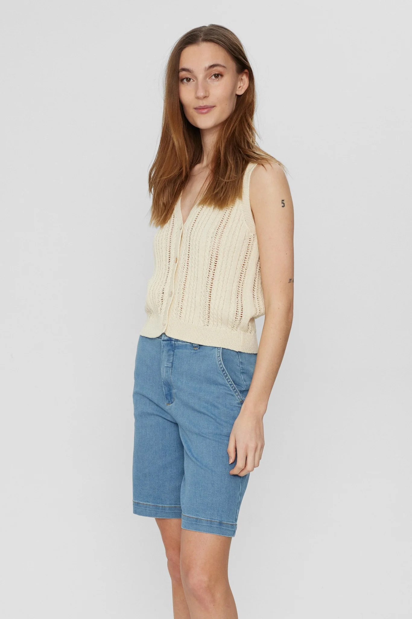 NUBLAIR VEST TOP  - Sandshell