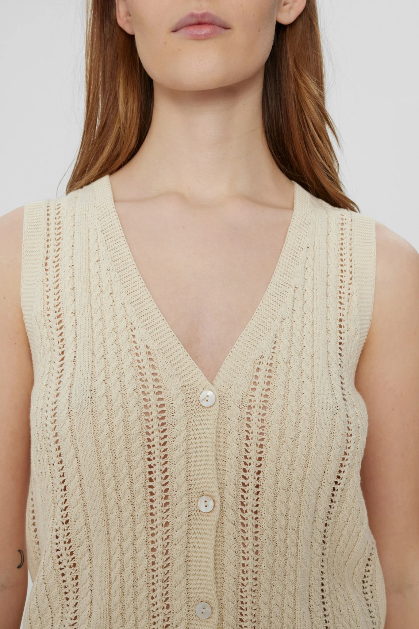 NUBLAIR VEST TOP  - Sandshell - Image 4