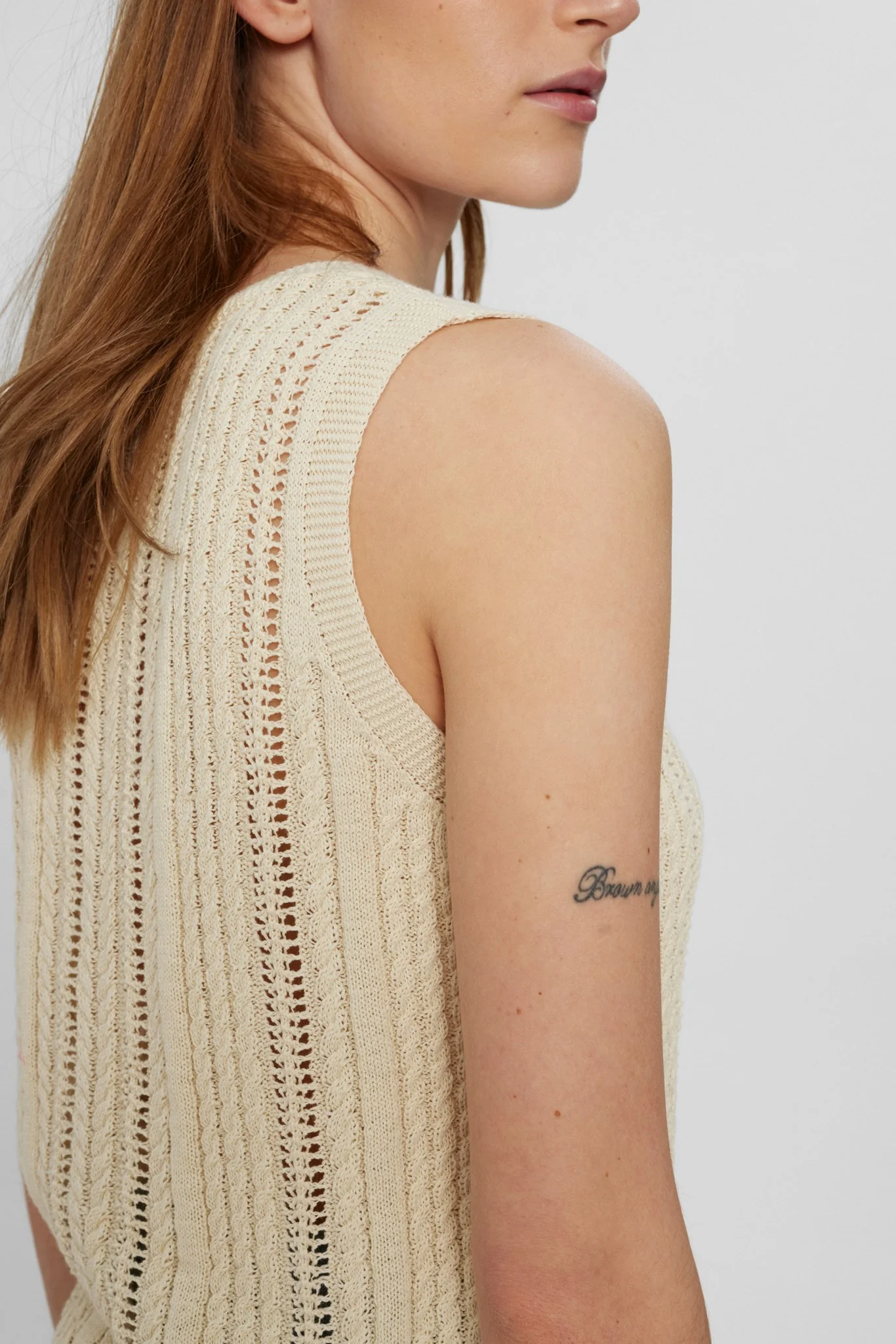 NUBLAIR VEST TOP  - Sandshell - Image 5