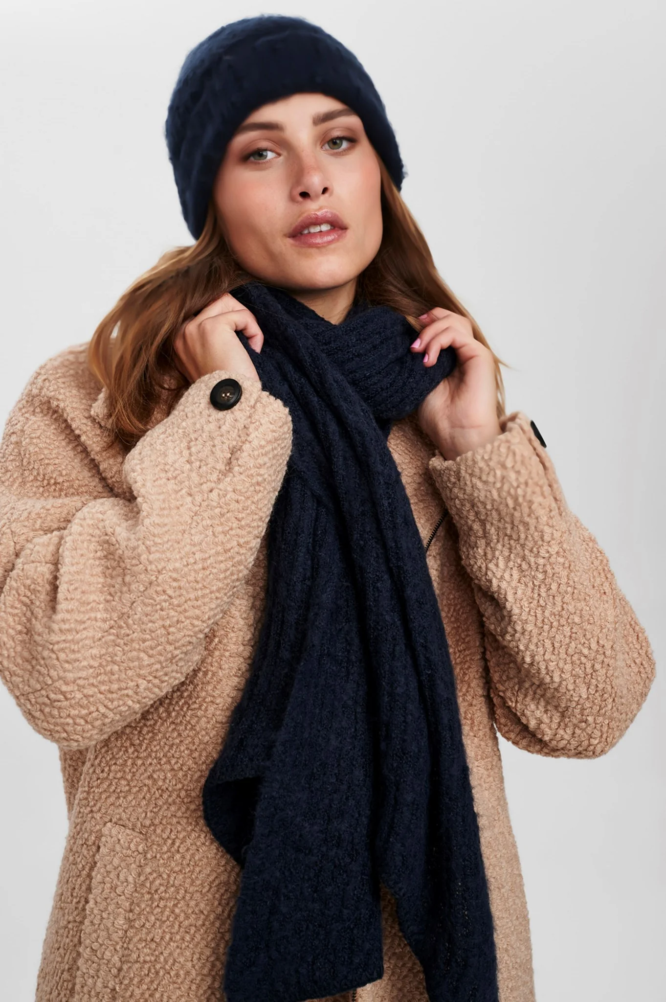 NUBOBBLY SCARF - Dark Sapphire