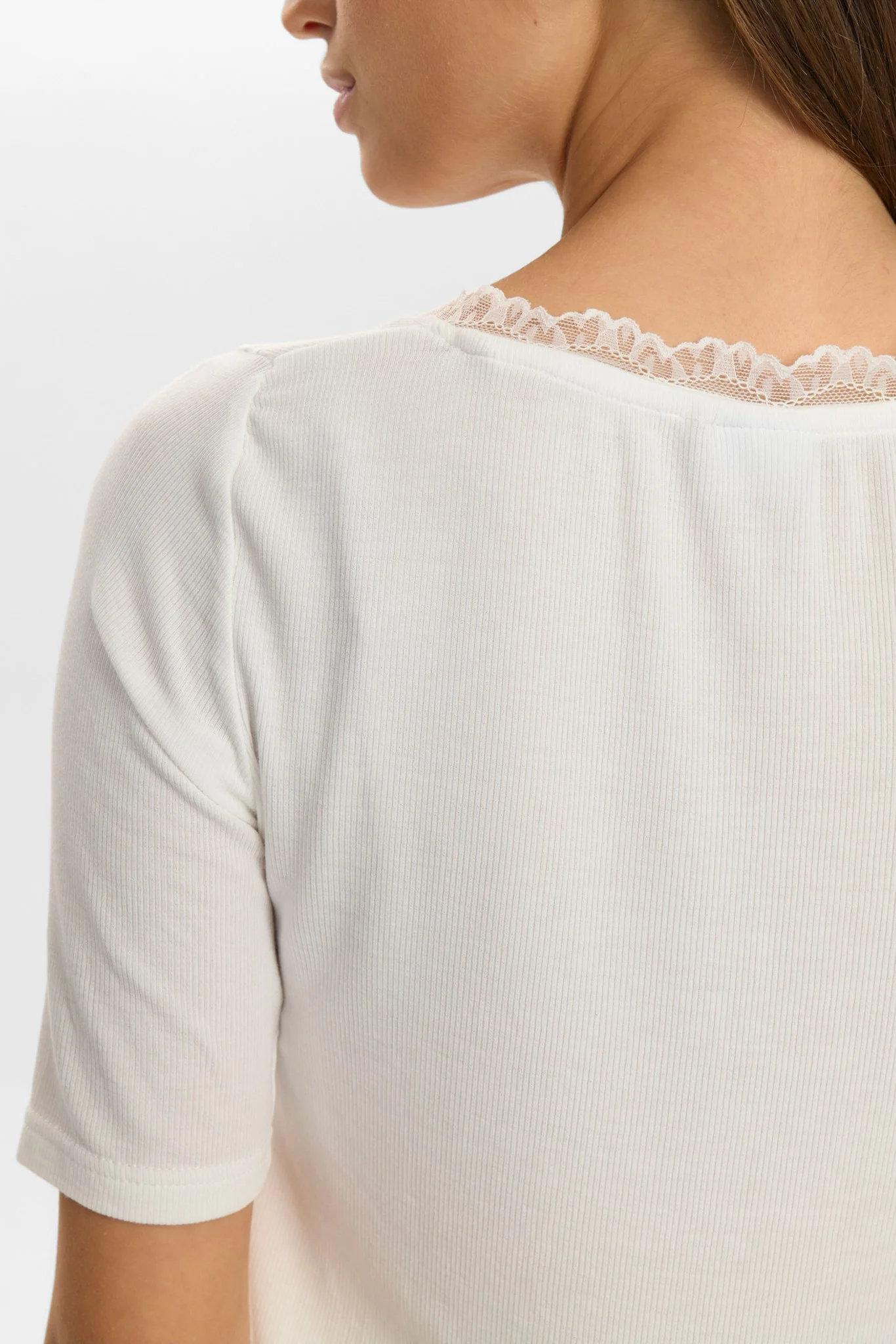 NUBOWIE LACE T-SHIRT - Cloud Dancer - Image 5