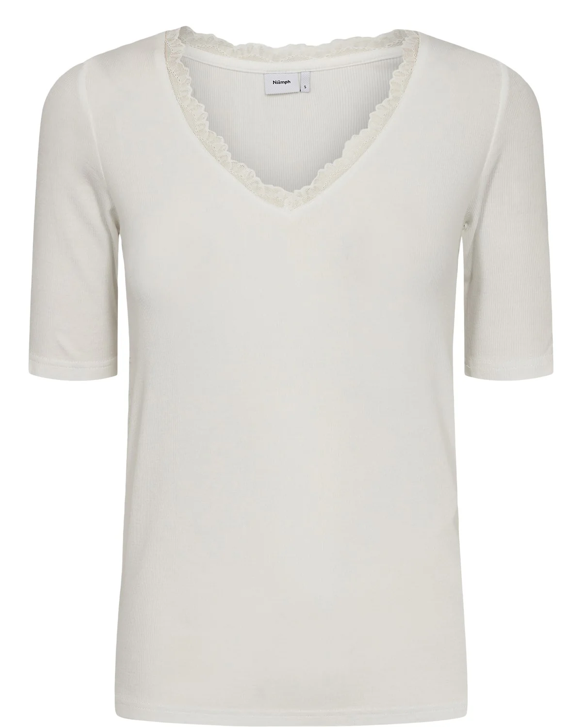 NUBOWIE LACE T-SHIRT - Cloud Dancer - Image 6