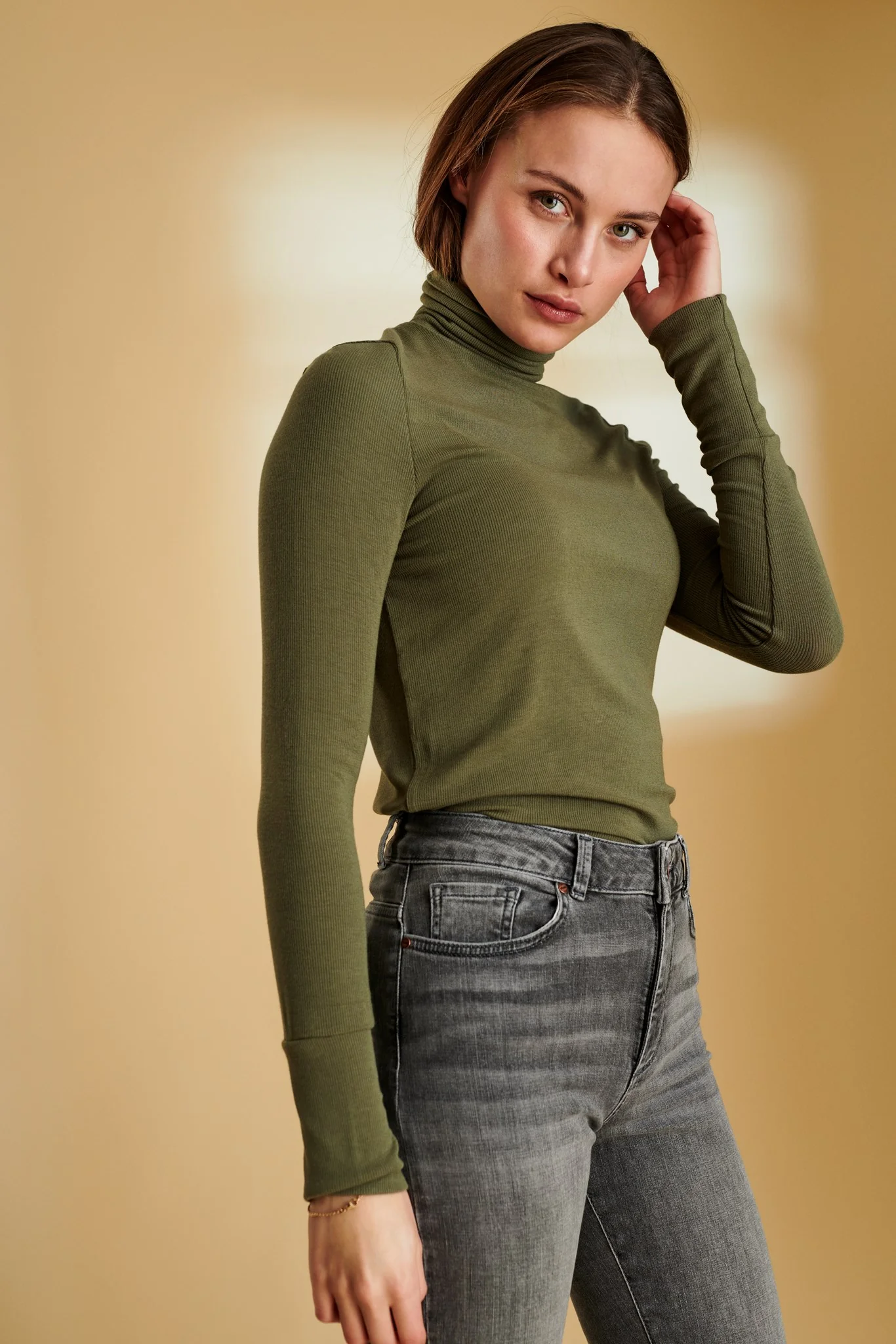 NUBOWIE ROLLNECK RIB - NOOS - Deep Lichen Green - Image 6