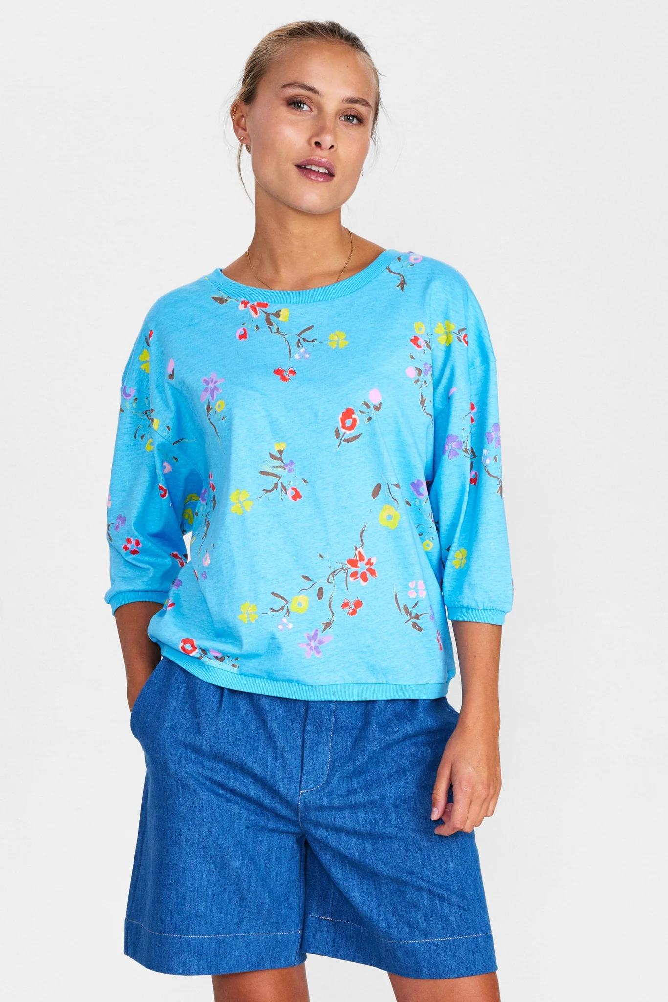 NUBRIGHED BLOUSE - GOTS - Bonnie Blue