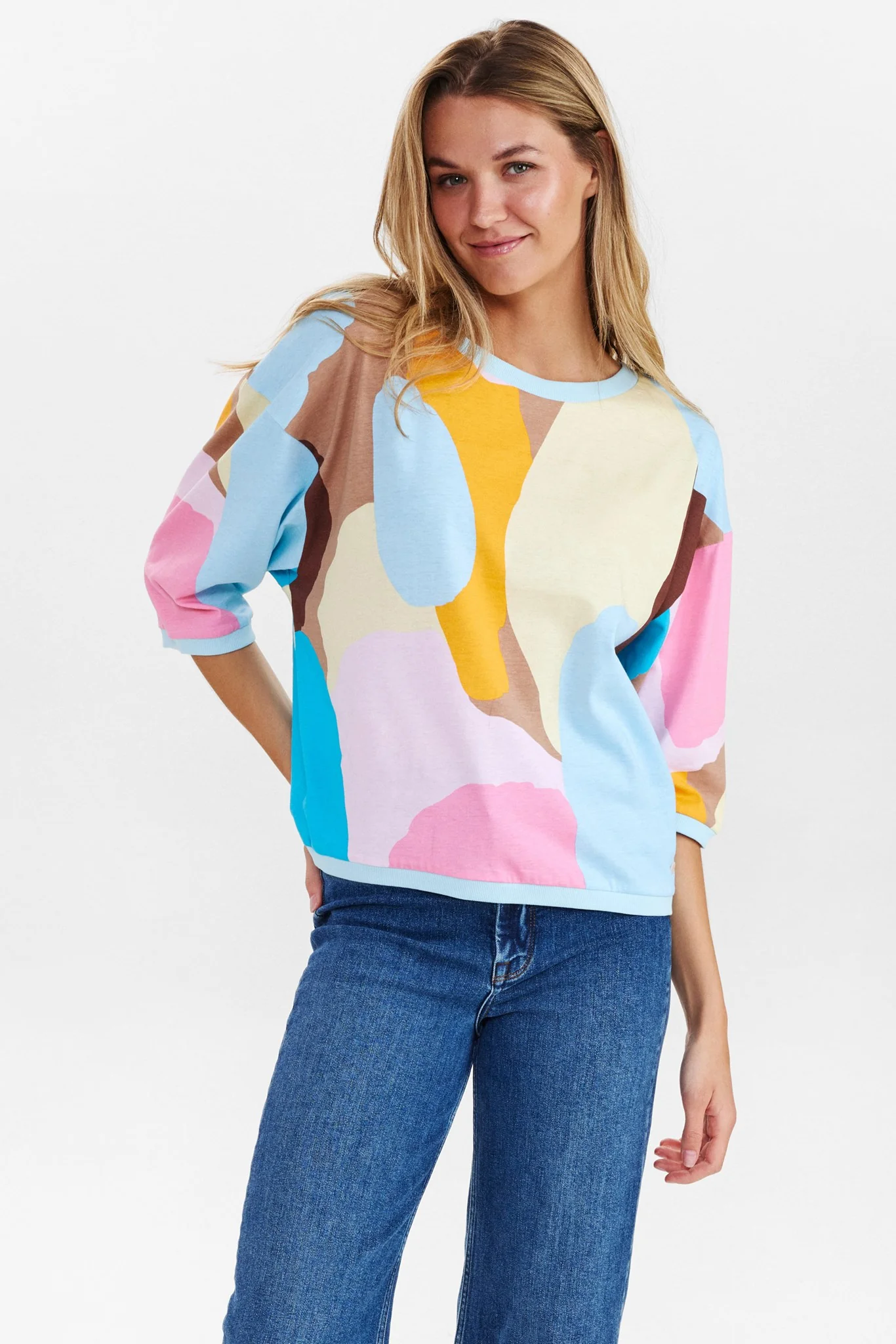 NUBRIGHED BLOUSE - GOTS - Crystal blue