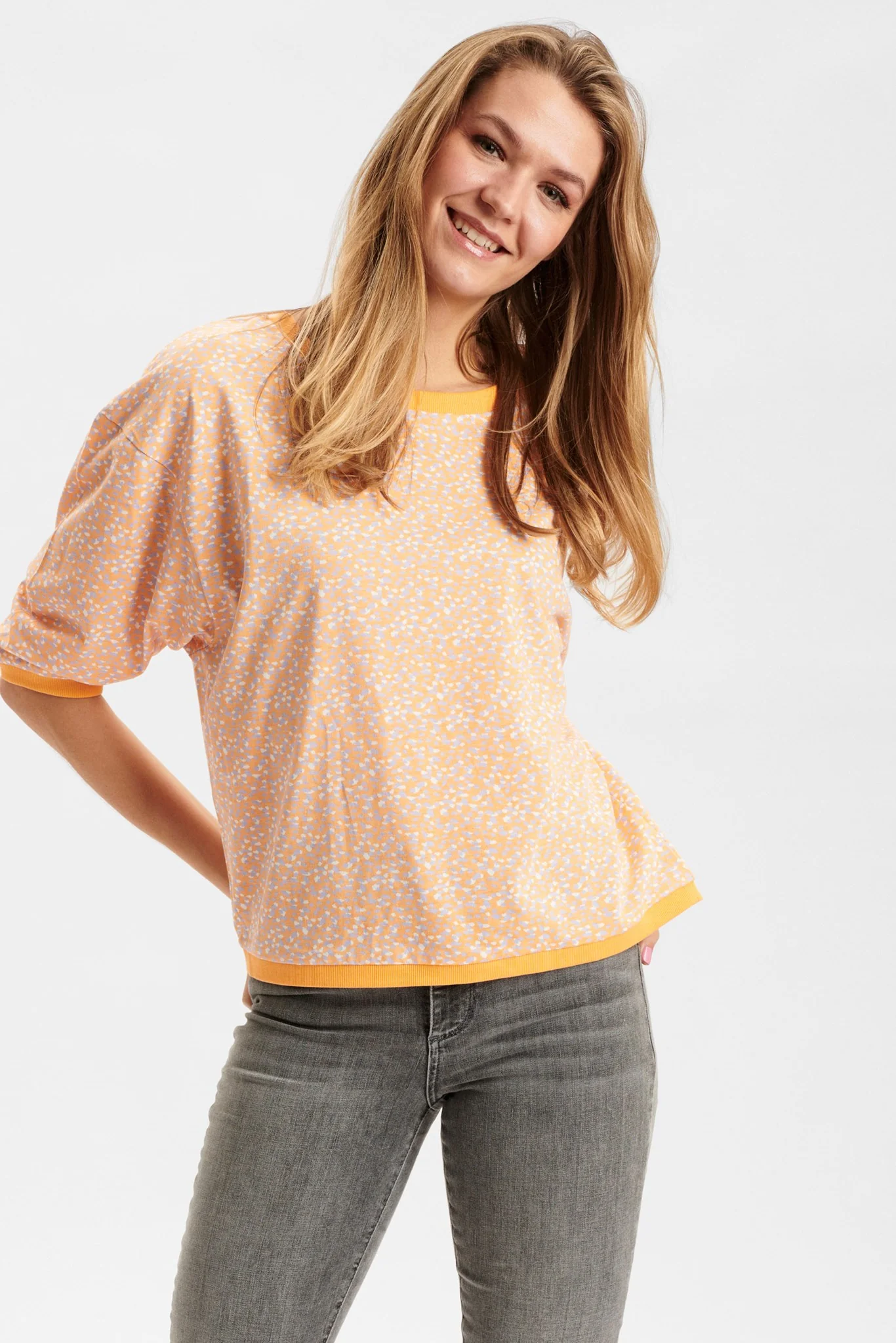 NUBRIGHED BLOUSE - Peach Cobbler