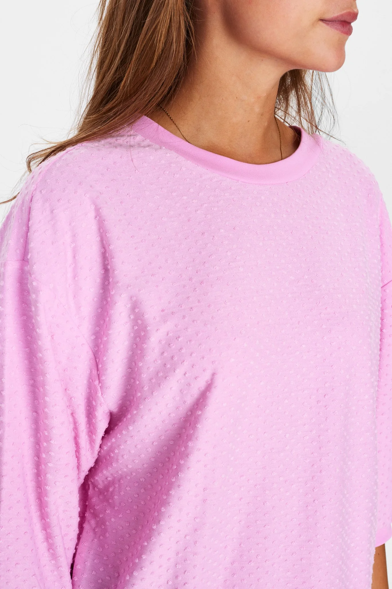 NUBRIGHED DOBBY BLOUSE - Begonia Pink - Image 4