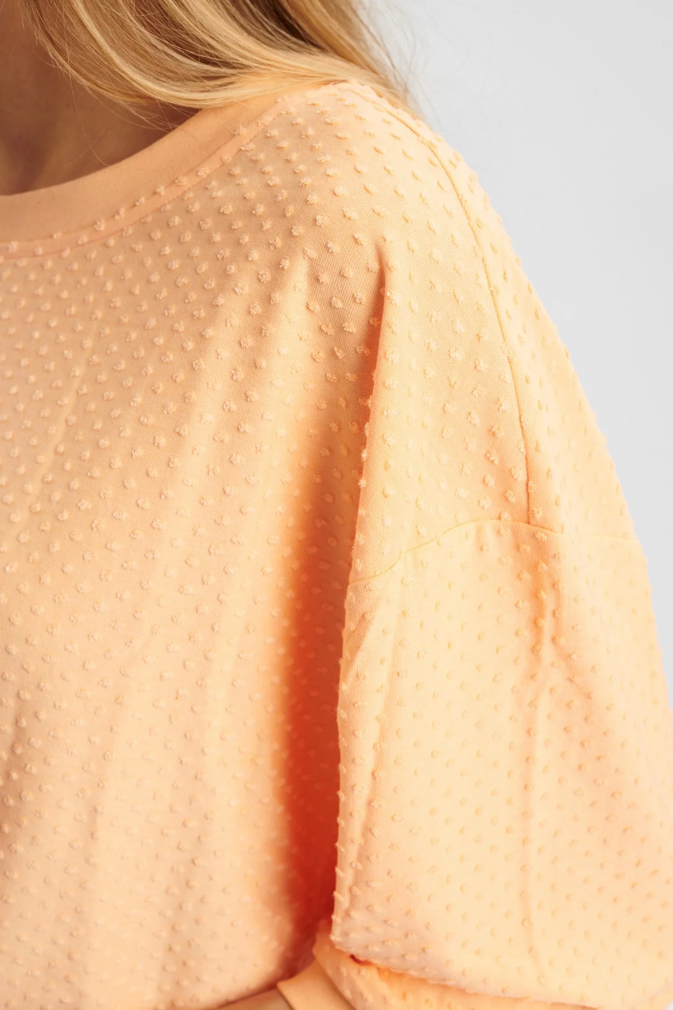 NUBRIGHED DOBBY BLOUSE - Peach Cobbler - Image 4