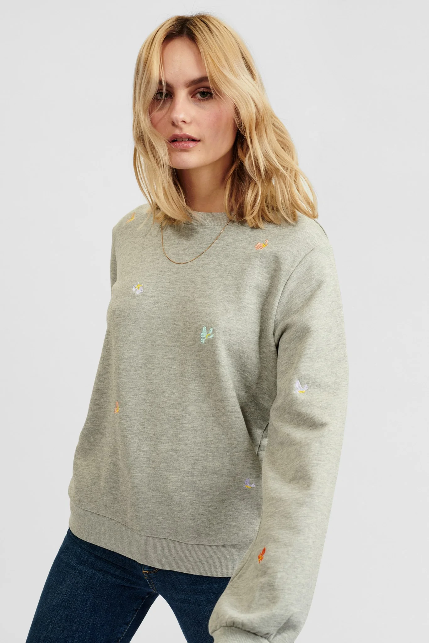 NUBRITTANY SWEAT - Medium Grey mel - Image 6