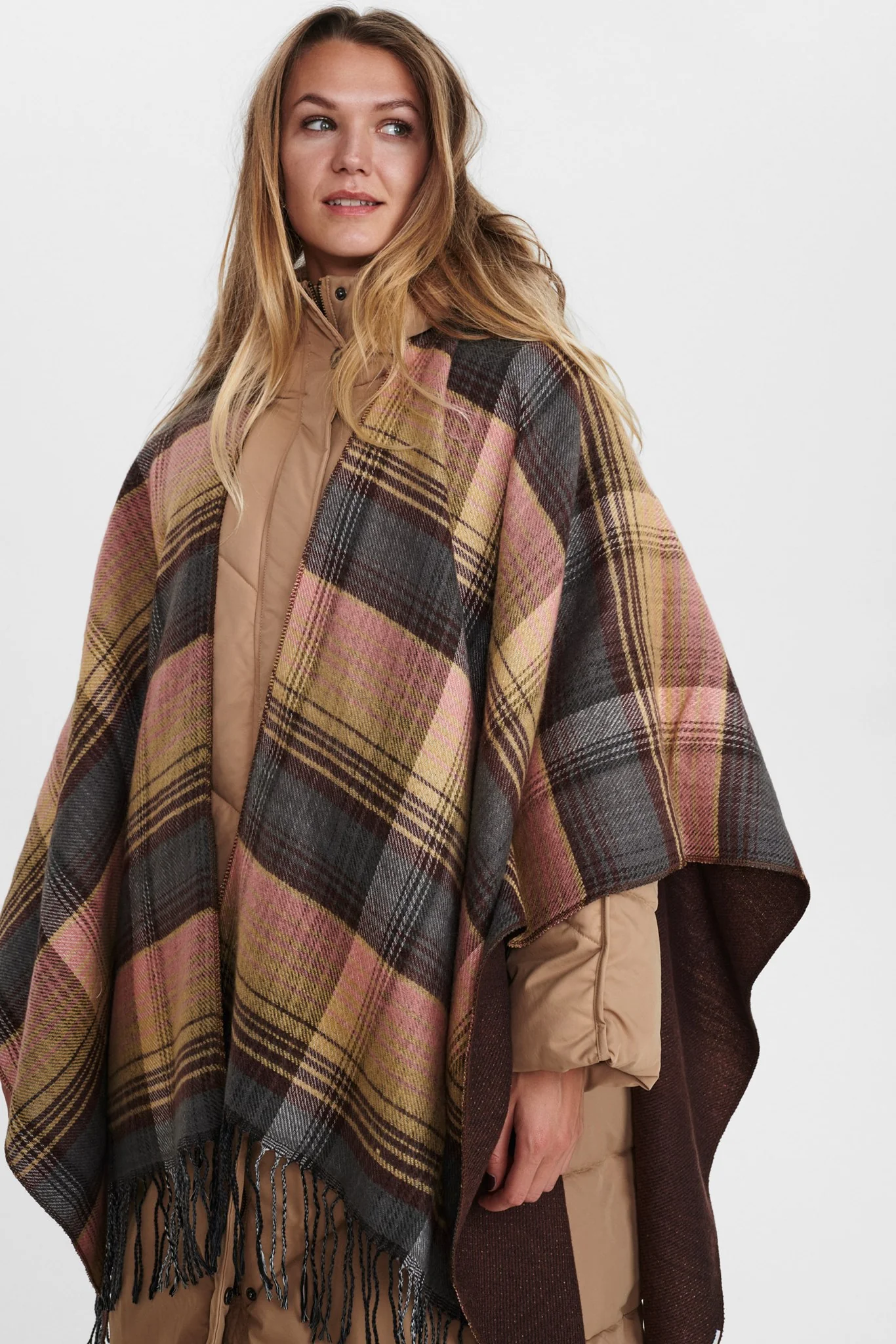 NUBROADWAY PONCHO - Chocolate Chip