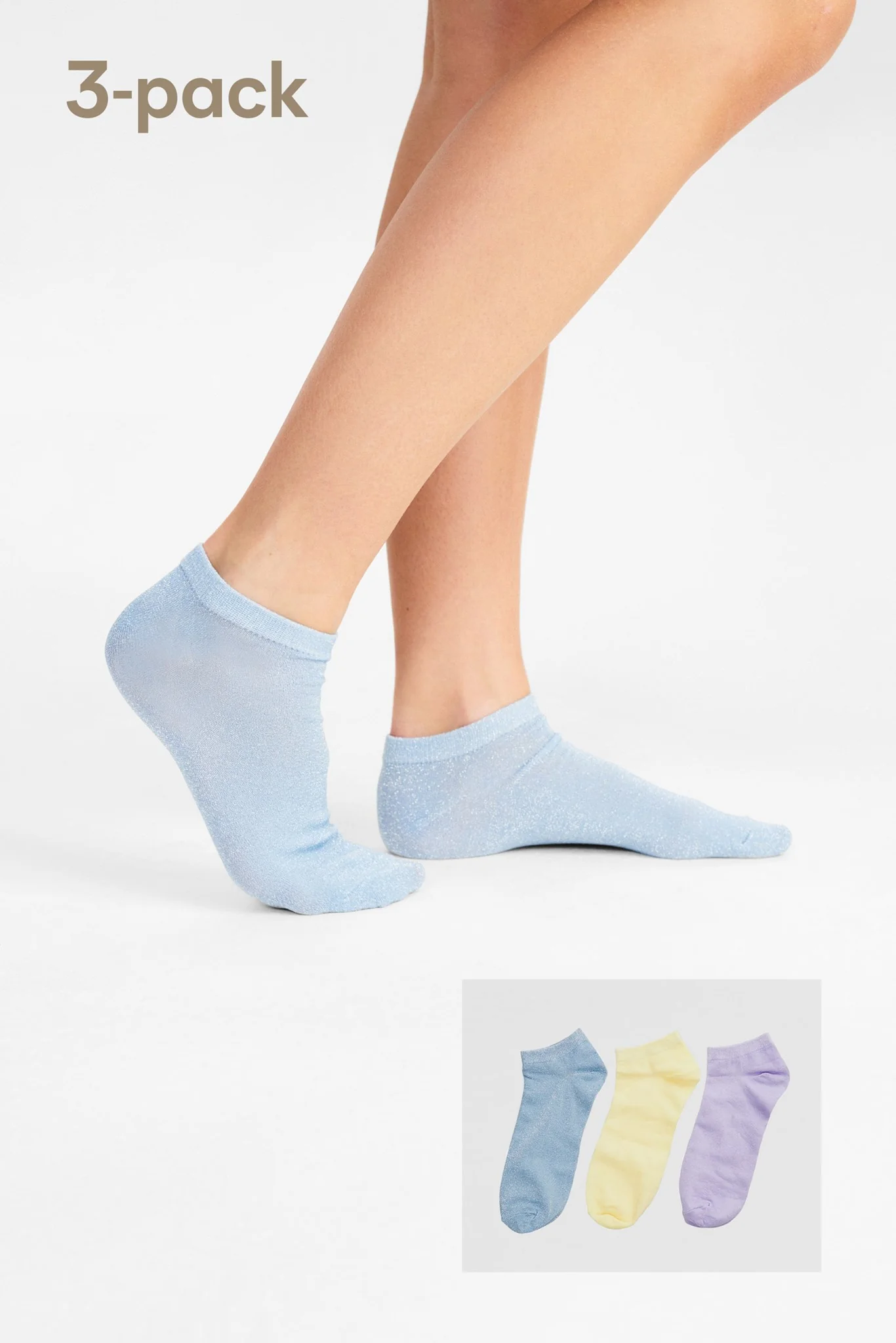 NUBRONACH 3 PACK ANCLE SOCKS COLOR  - Multi