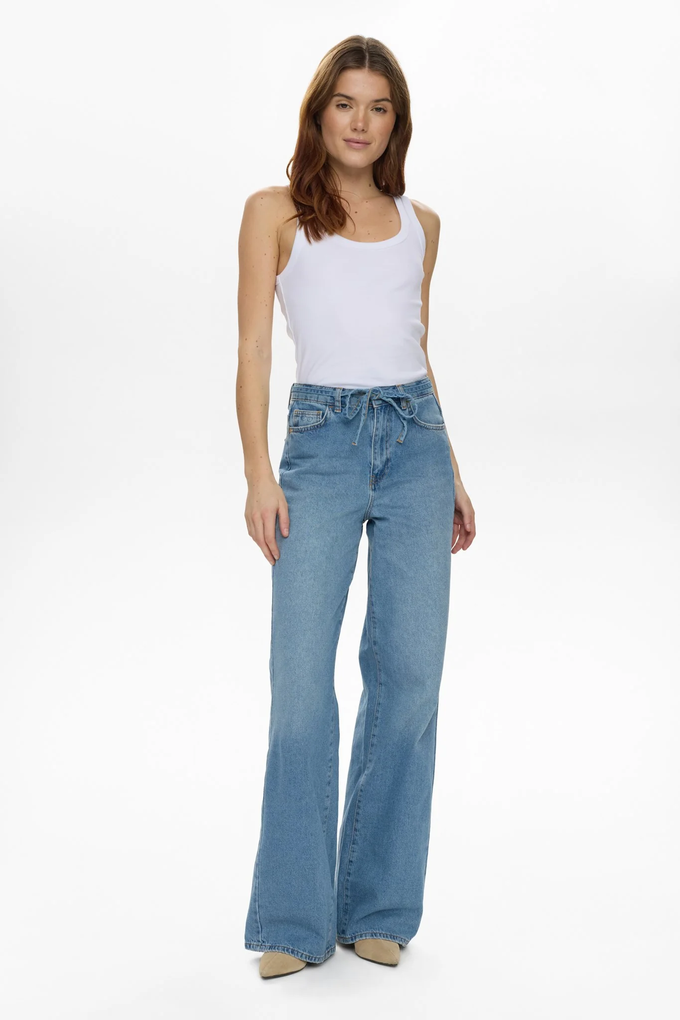 NUBROOKLYN HR WIDE JEANS - P3010 - Light Blue Denim - Image 3