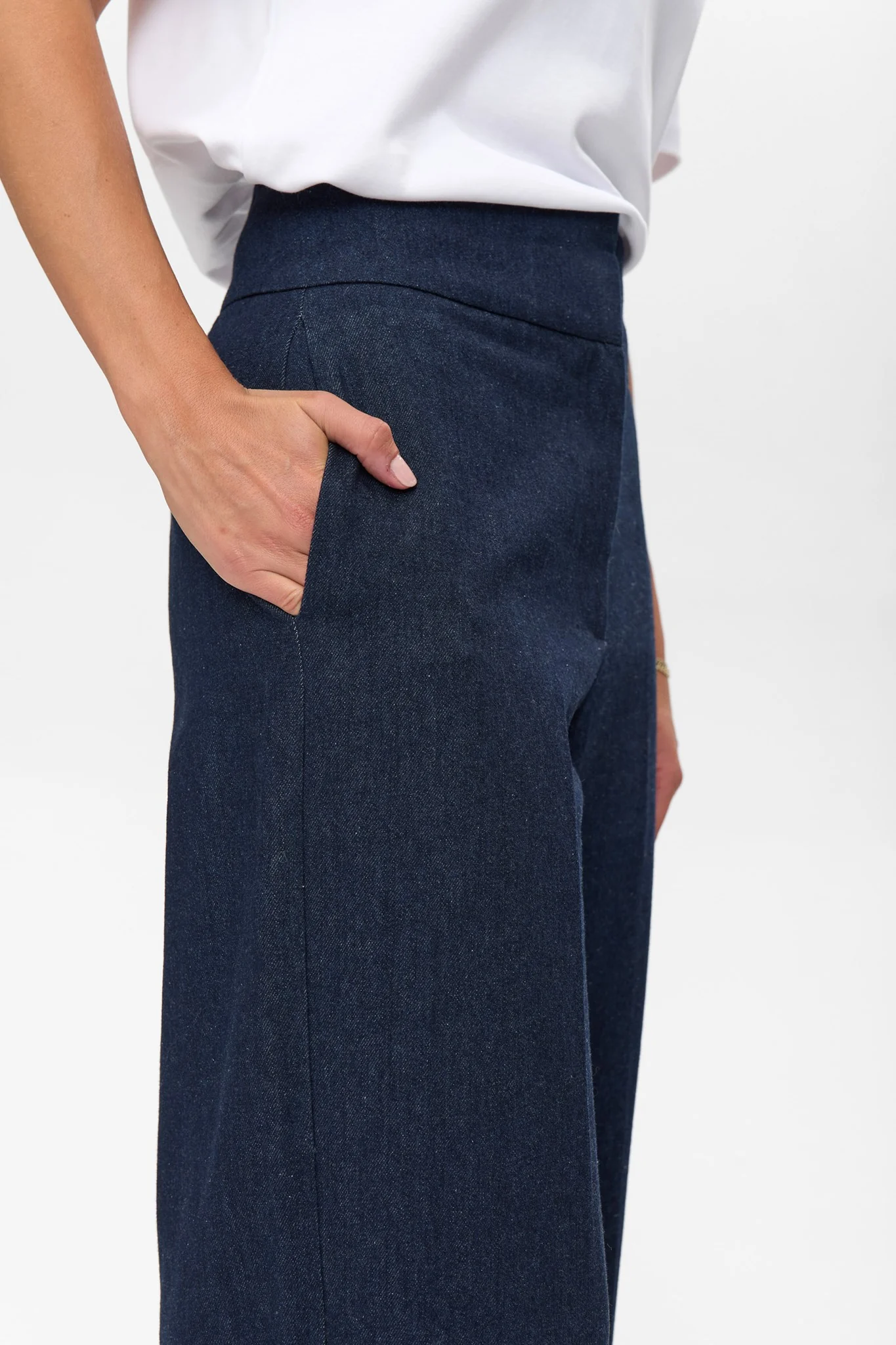 NUBUSSY DENIM LONG PANTS - Dark Blue Denim - Image 4