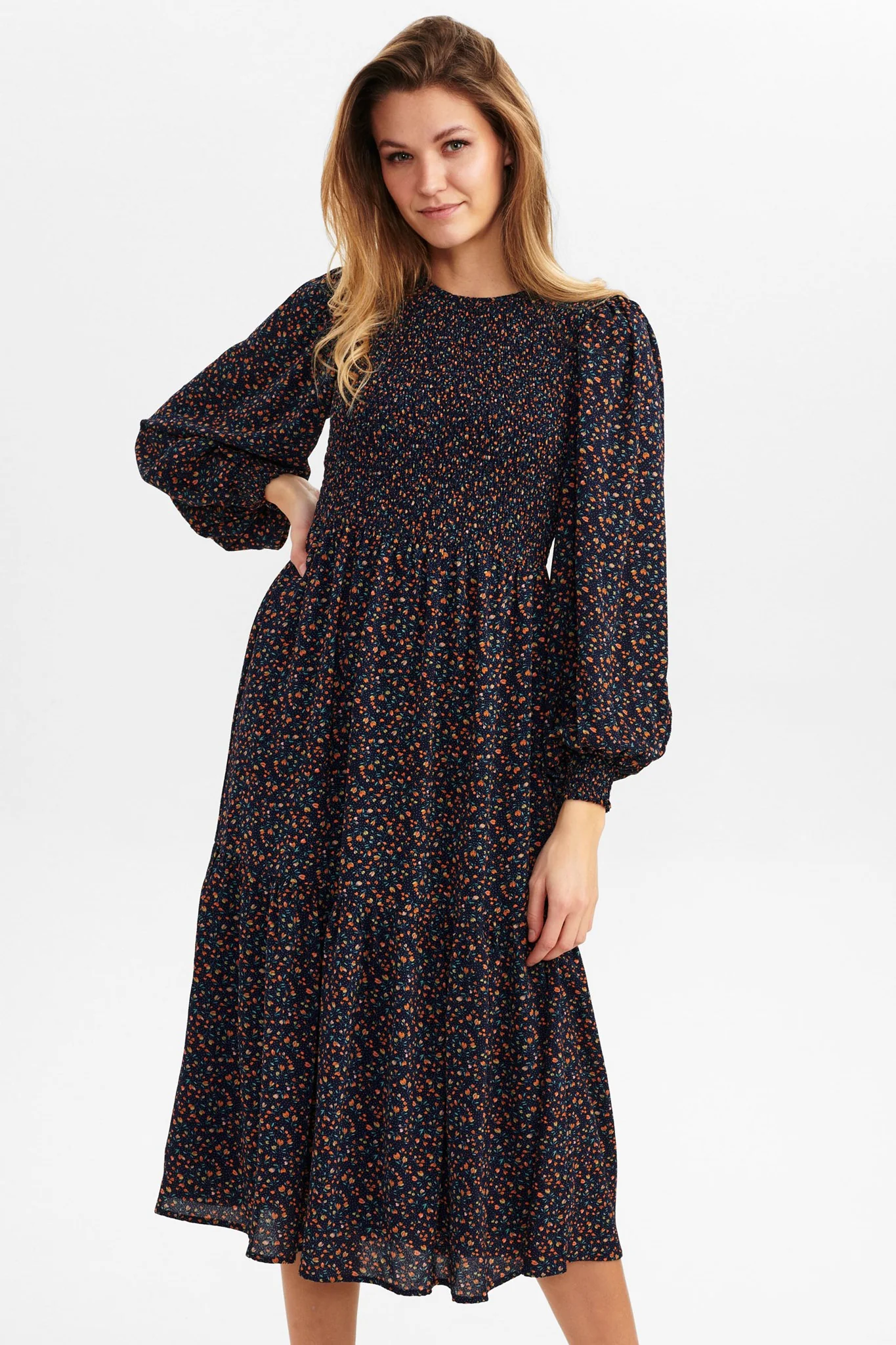 NUCALTUM DRESS - Dark Sapphire