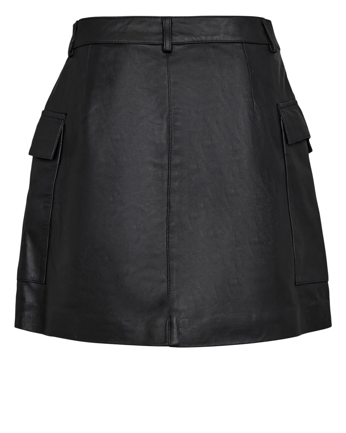 NUCAREN LEATHER SKIRT - Caviar - Image 2