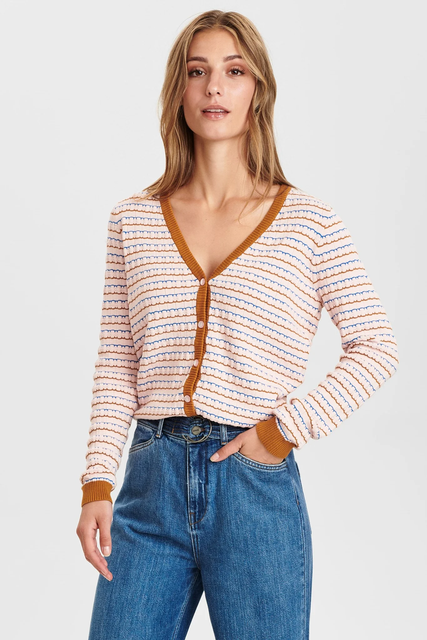 NUCARLEIGH CARDIGAN - Chalk Pink