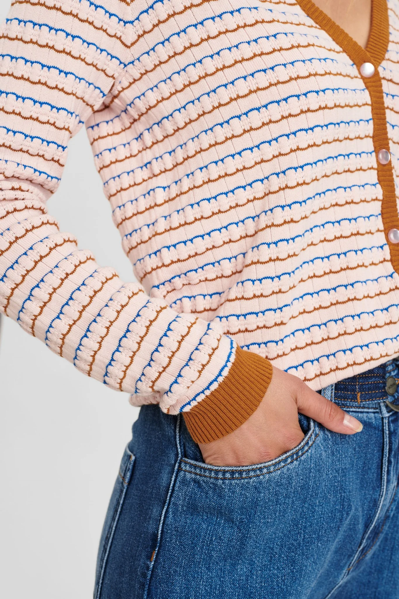 NUCARLEIGH CARDIGAN - Chalk Pink - Image 5