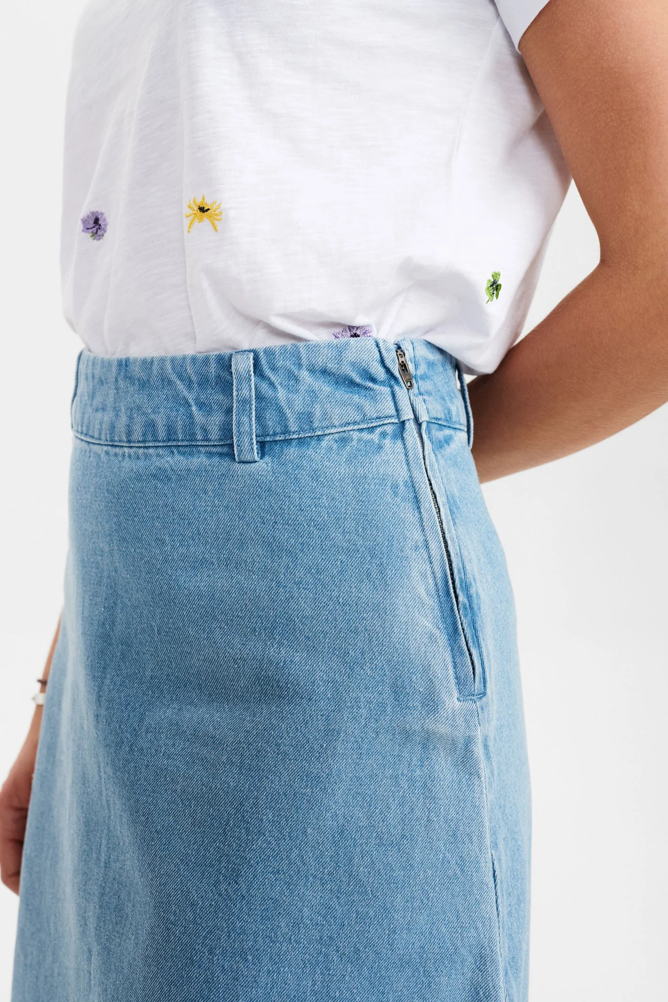 NUCARLISLE SKIRT - Light Blue Denim - Image 4