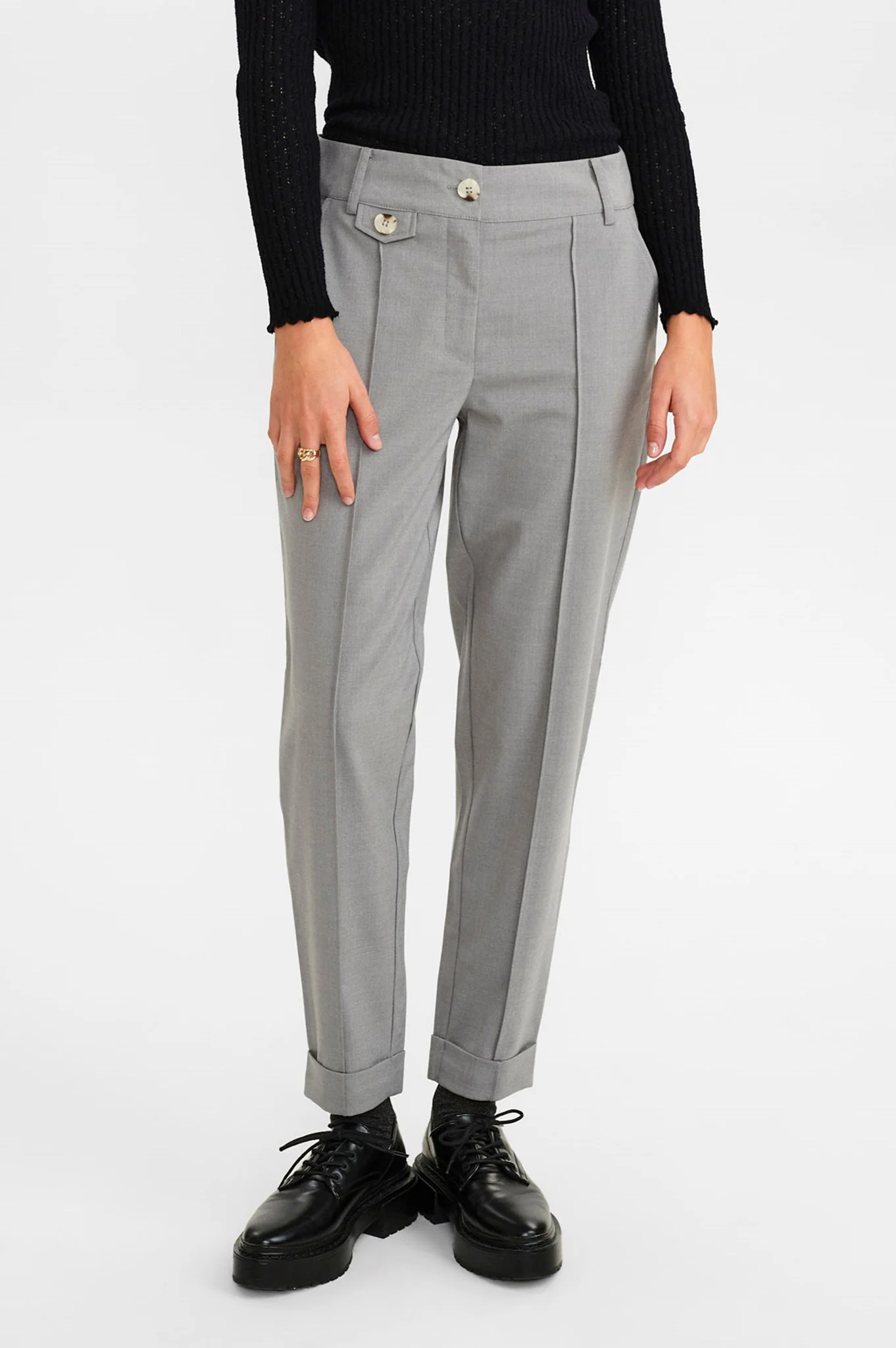 NUCARO PANT - Light grey mel