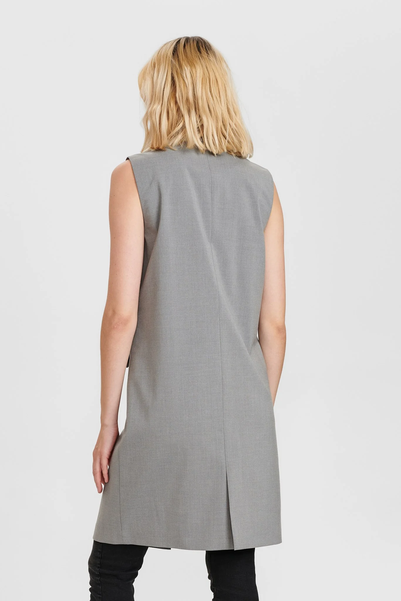 NUCARO WAISTCOAT - Light grey mel - Image 2