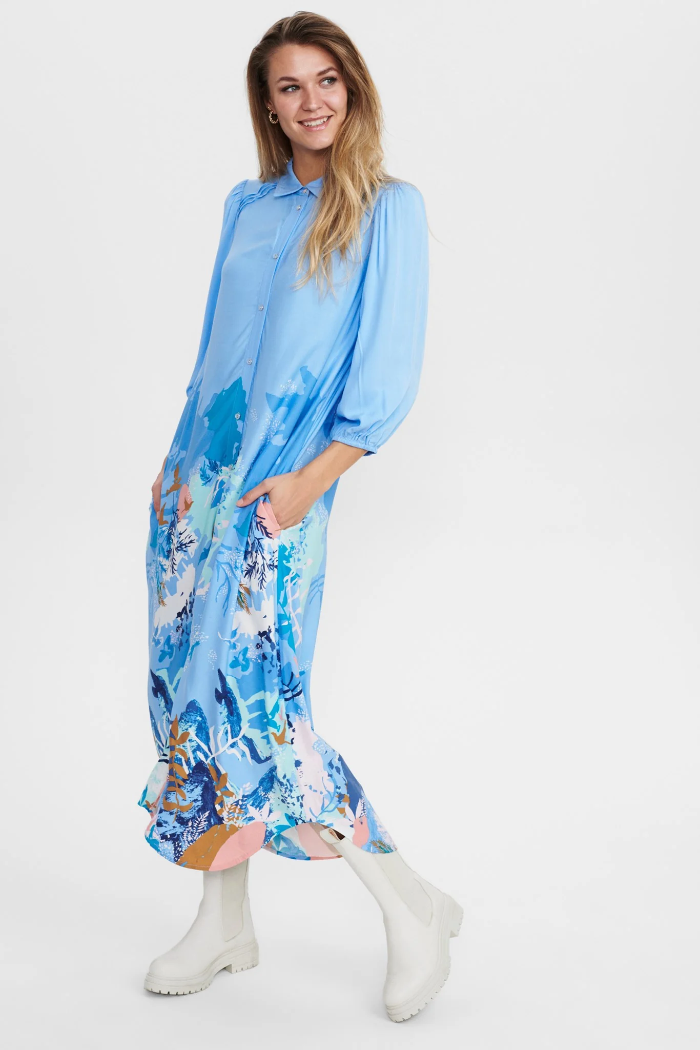 NUCARRIE DRESS - Della Robbia Blue - Image 3