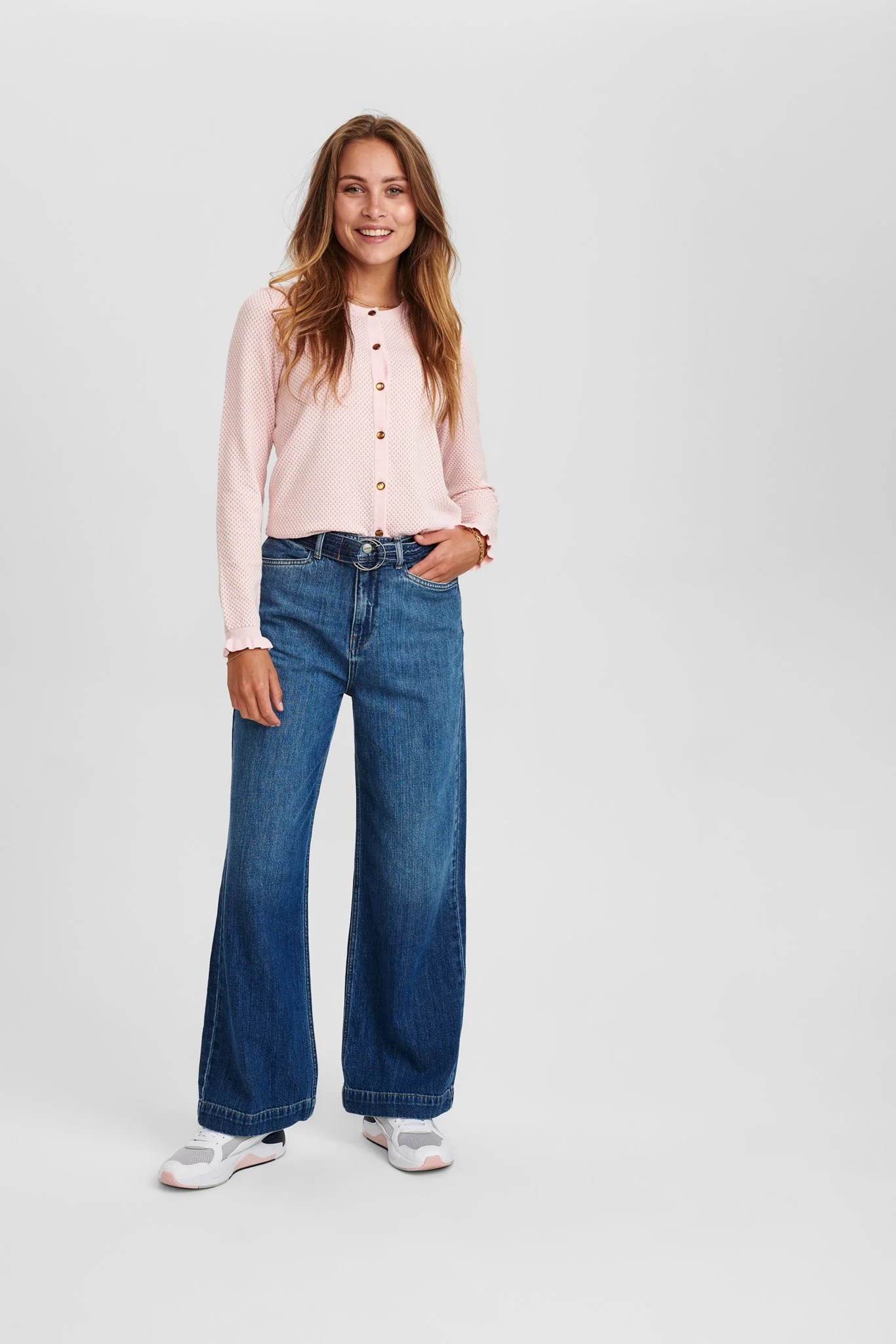NUCARSON CARDIGAN - Chalk Pink - Image 3