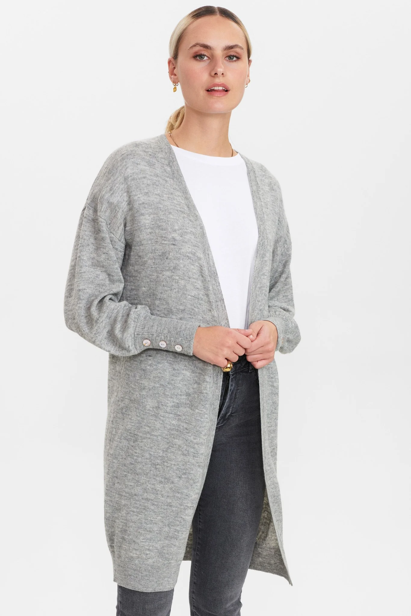NUCARYS CARDIGAN - NOOS - Light grey mel