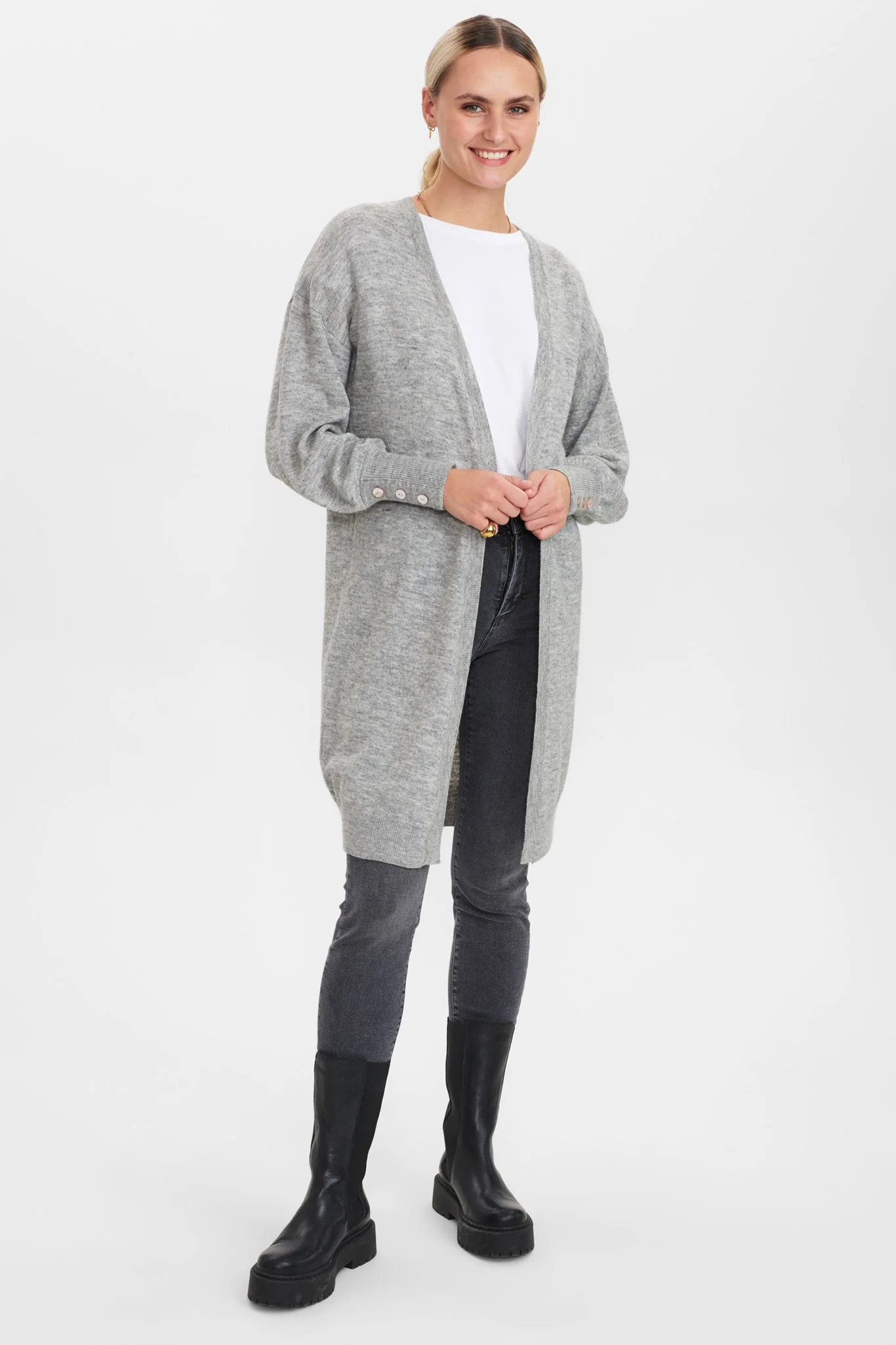 NUCARYS CARDIGAN - NOOS - Light grey mel - Image 3