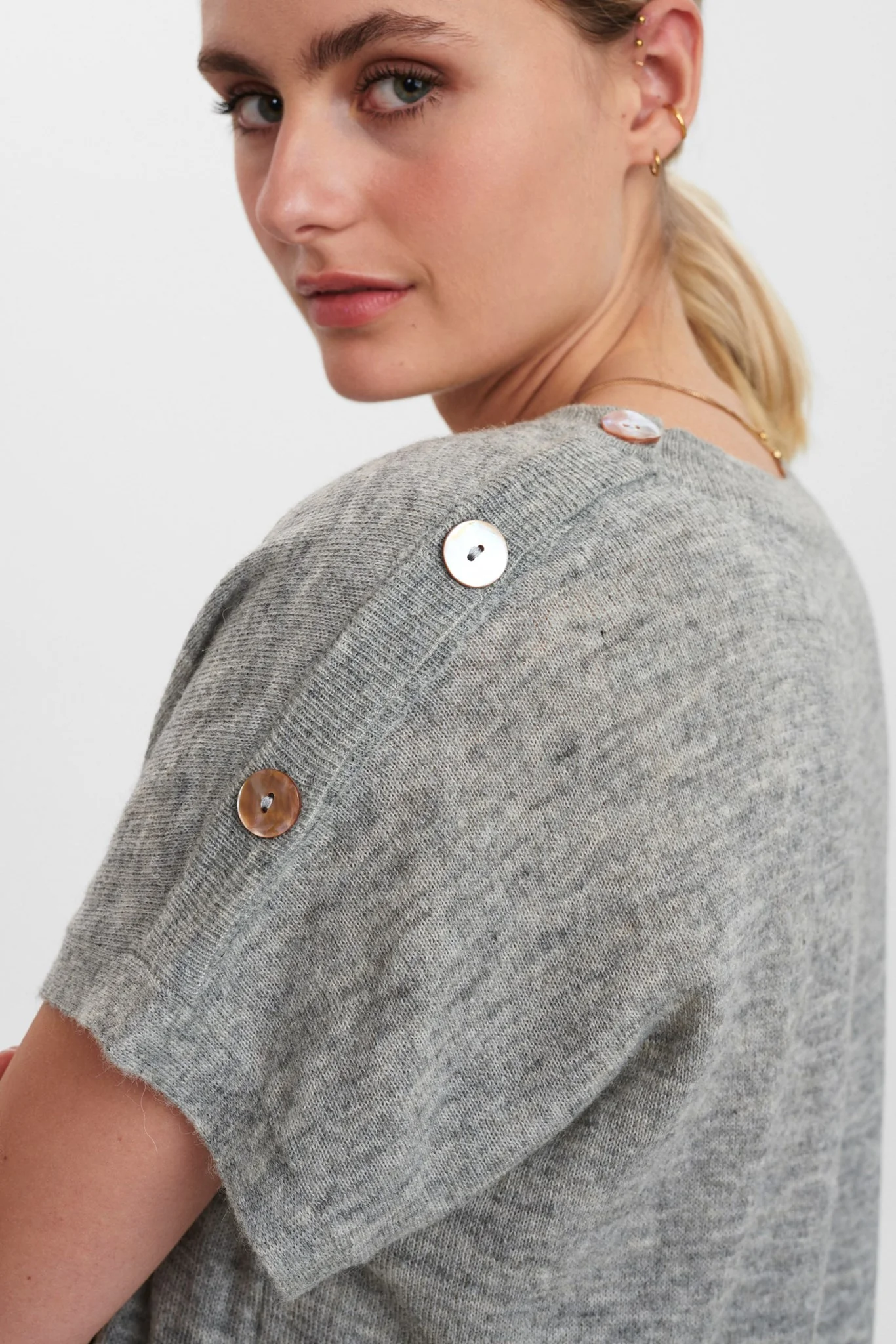 NUCARYS PULLOVER - NOOS - Light grey mel - Image 5