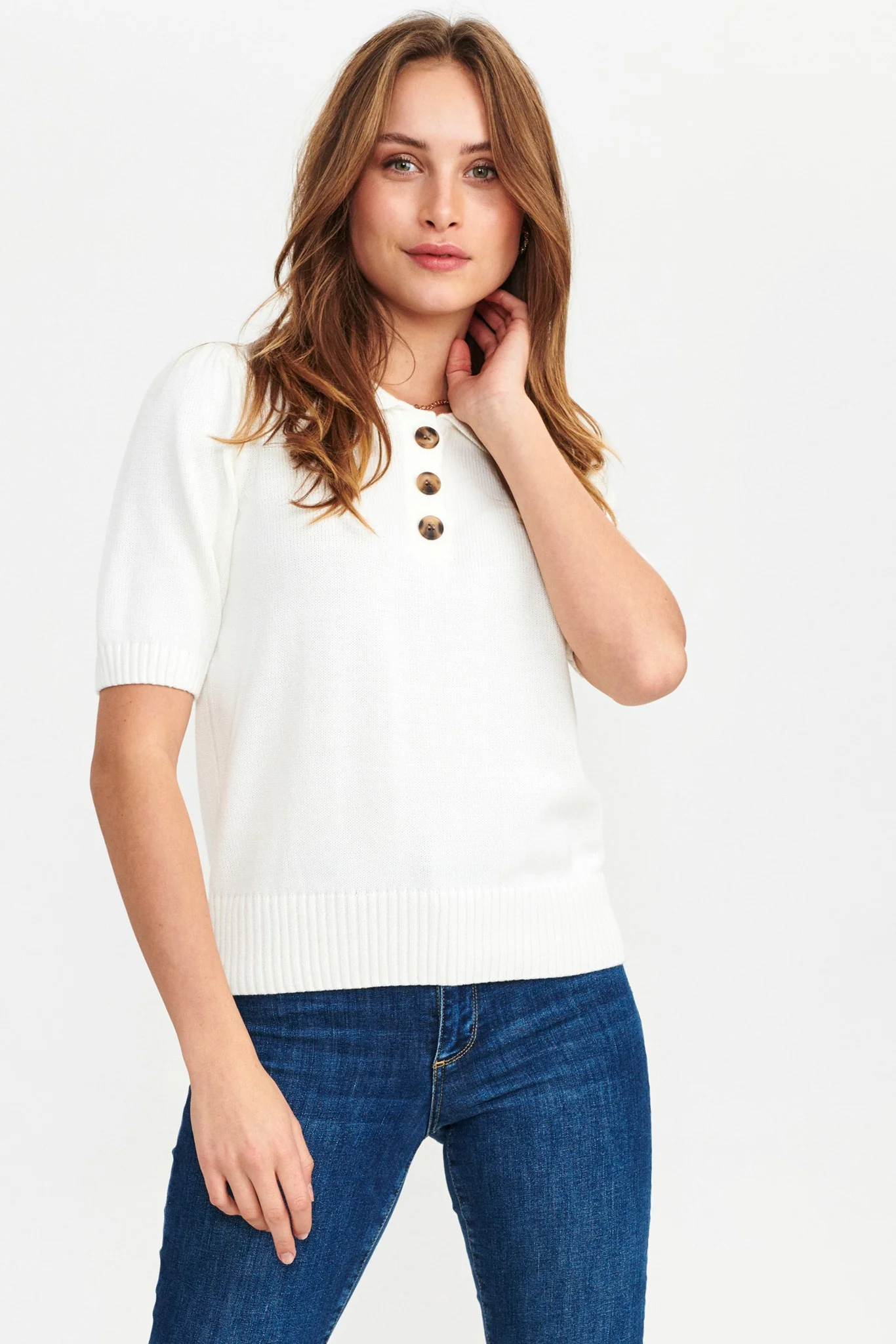 NUCARYS SS PULLOVER - NOOS  - Cloud Dancer