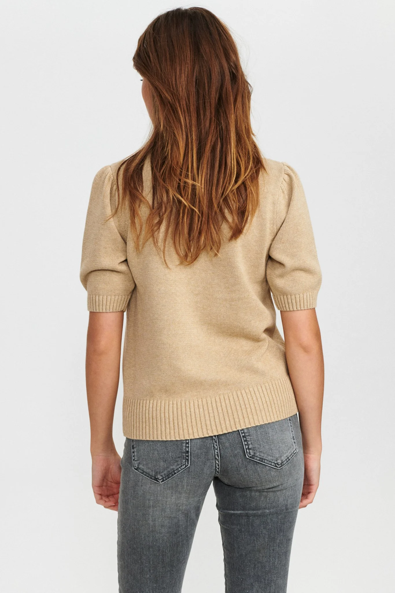 NUCARYS SS PULLOVER - NOOS  - Sesame Melange - Image 2