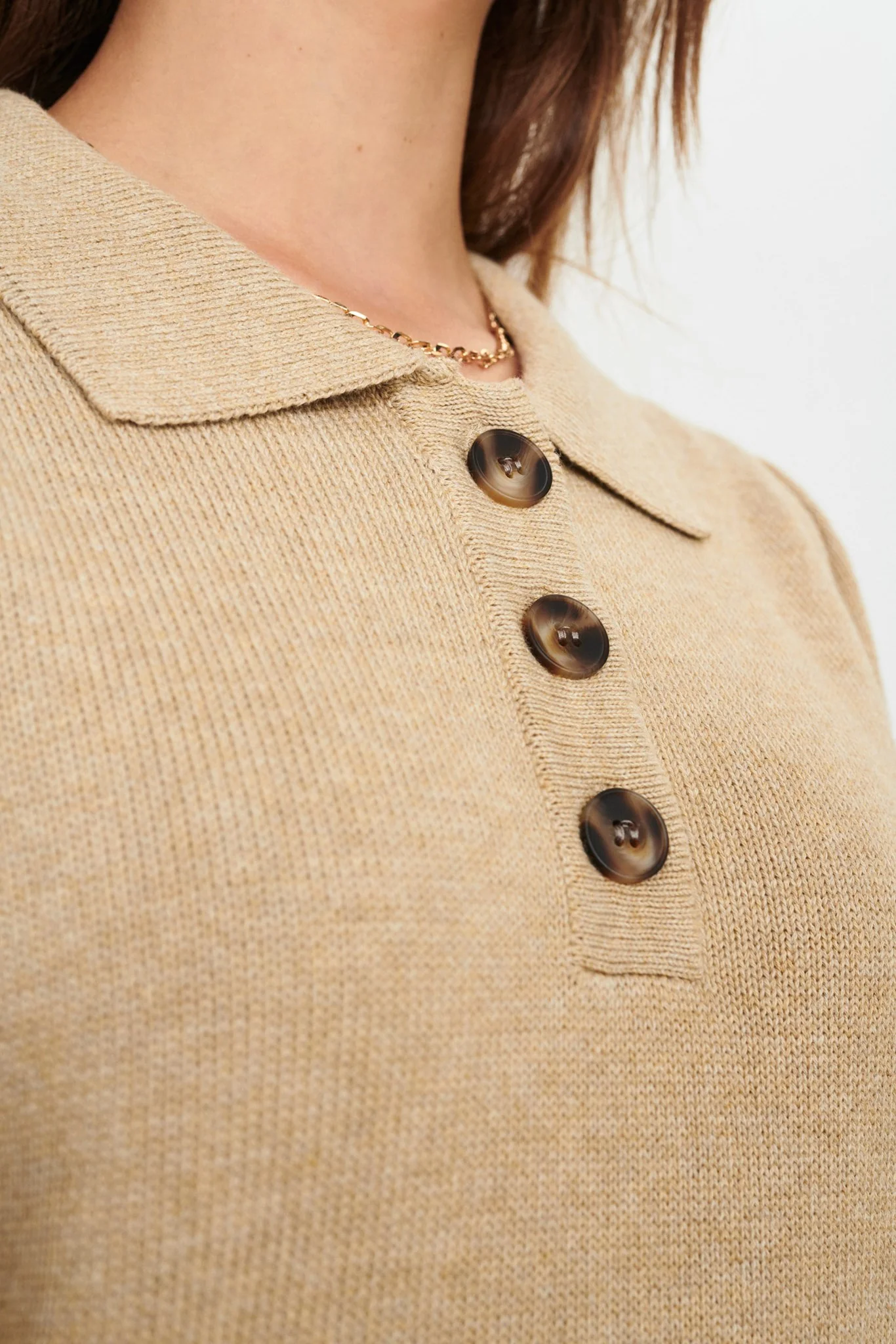 NUCARYS SS PULLOVER - NOOS  - Sesame Melange - Image 4