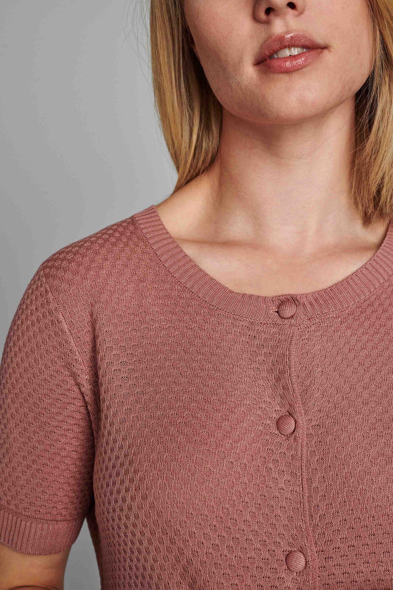 NUCASSIE CARDIGAN - NOOS - Ash Rose - Image 4