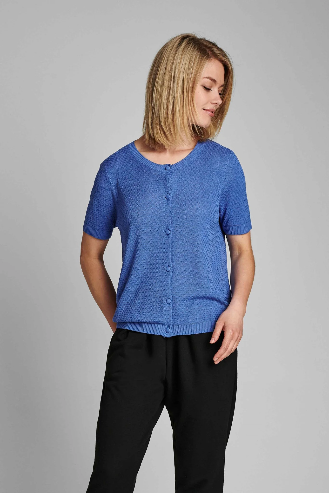 NUCASSIE CARDIGAN - NOOS - Wedgewood