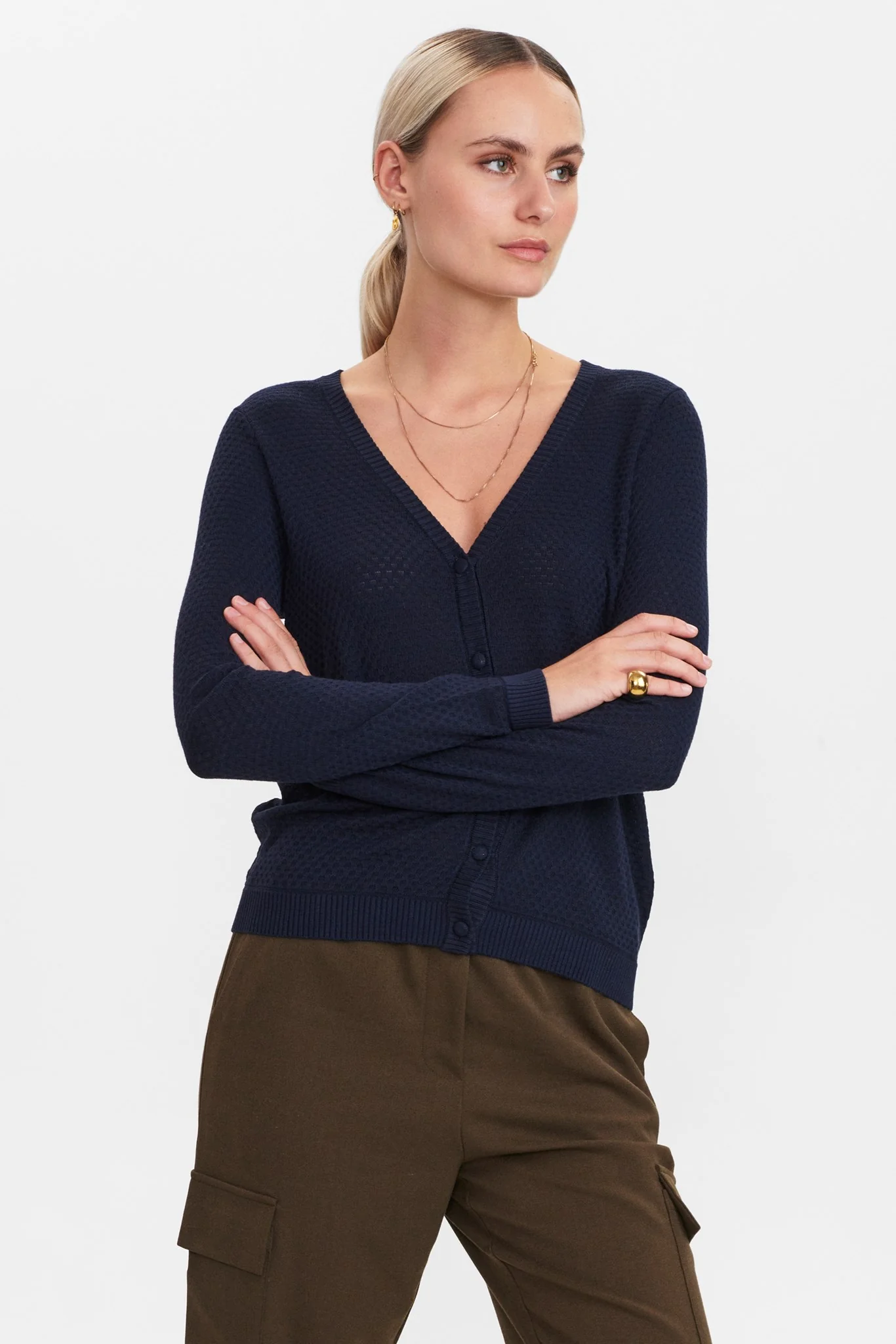 NUCASSIE-LS CARDIGAN - NOOS - Dark Sapphire