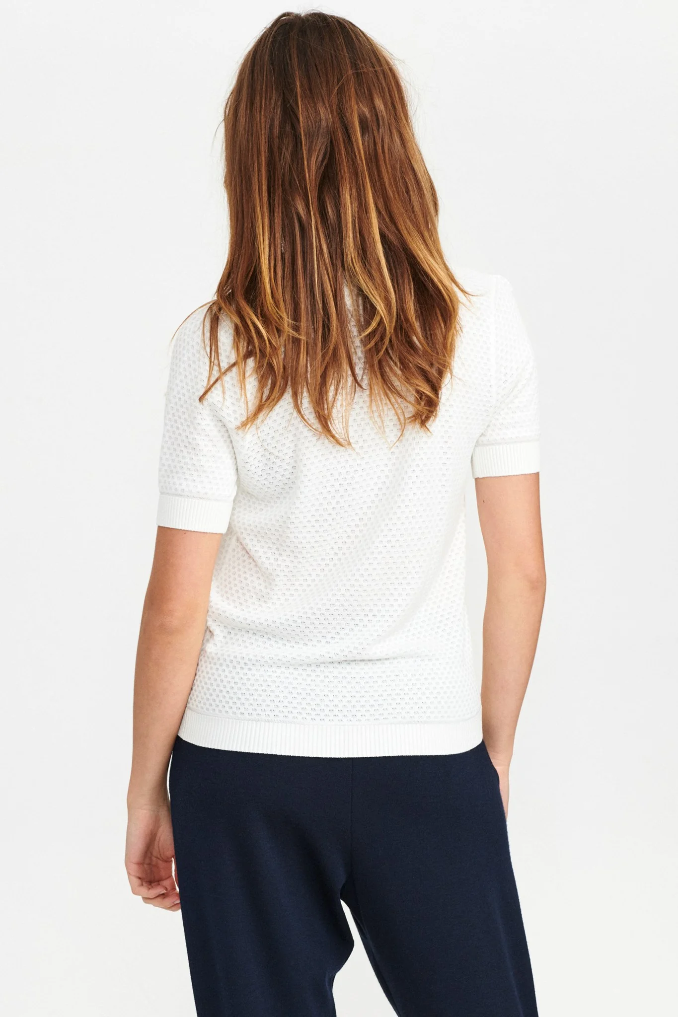 NUCASSIE V-NECK - NOOS - Cloud Dancer - Image 2